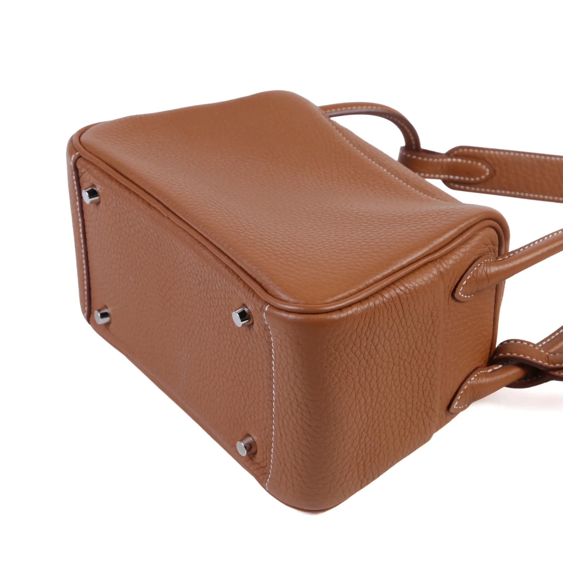 ランク A HERMÈS エルメス ミニリンディ2 ゴールド (37) トリヨン シルバー金具 K刻印 (2025) - 7