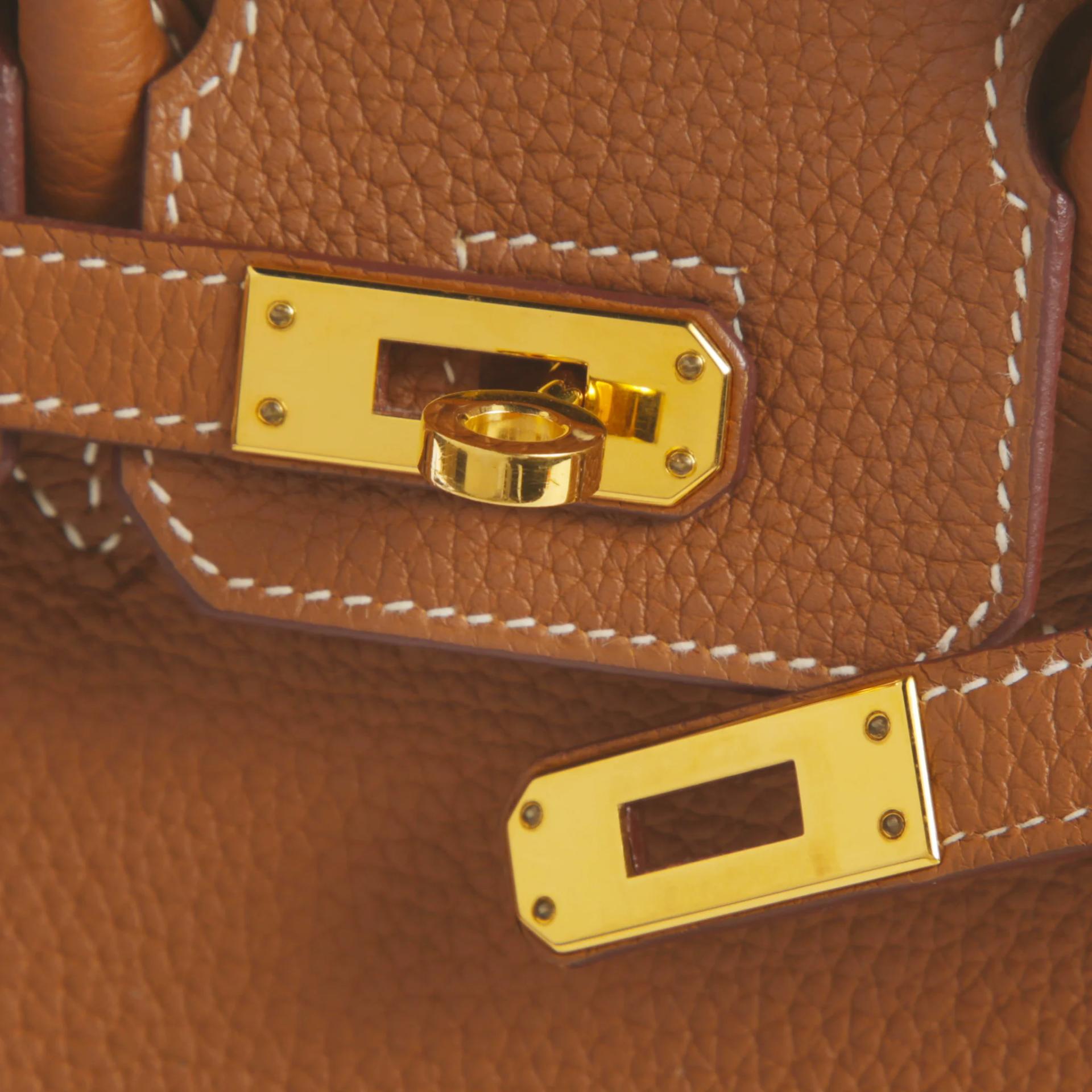 ランク A HERMÈS エルメス バーキン25 ゴールド (37) トゴ ゴールド金具 C刻印 (2018) - 8