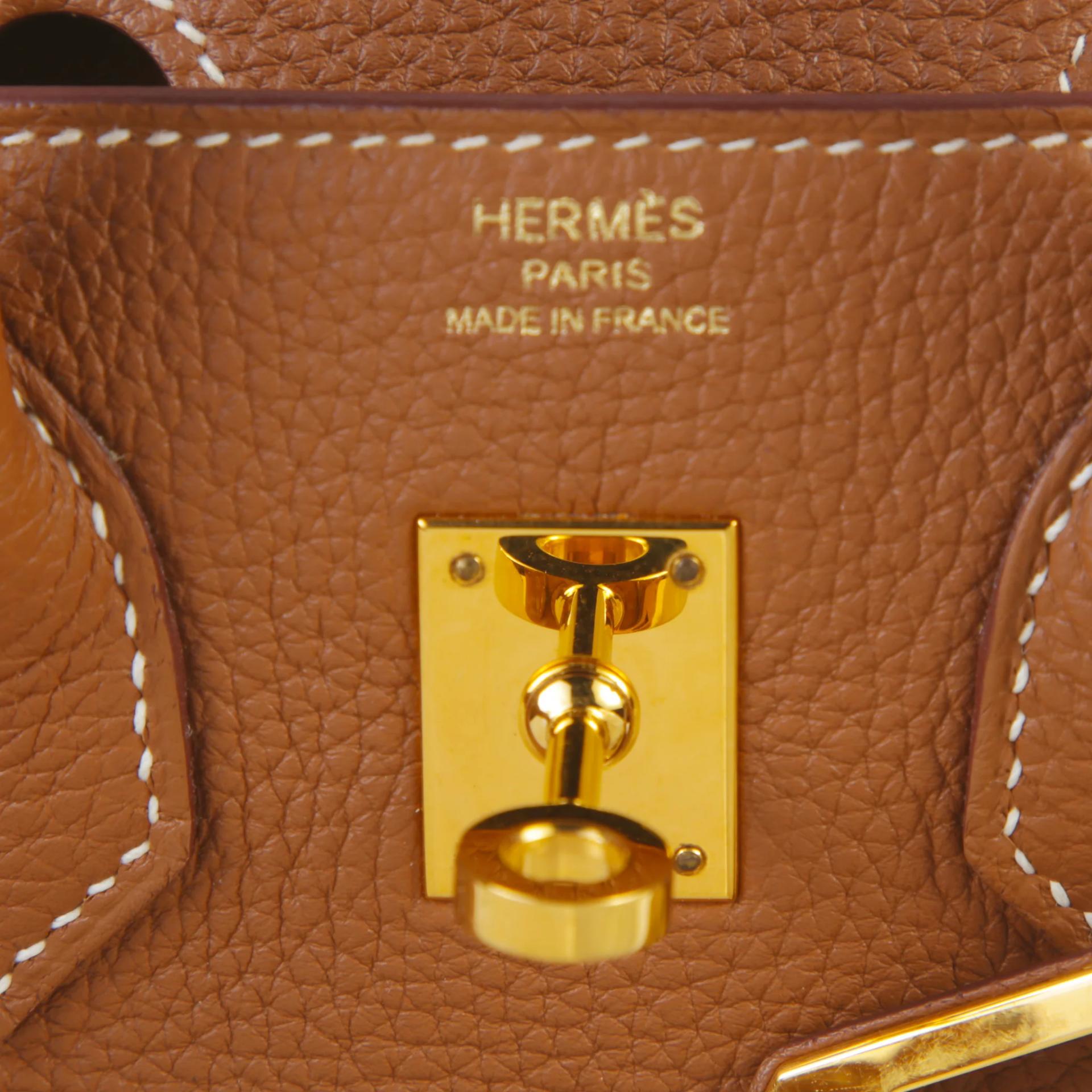 ランク A HERMÈS エルメス バーキン25 ゴールド (37) トゴ ゴールド金具 C刻印 (2018) - 9