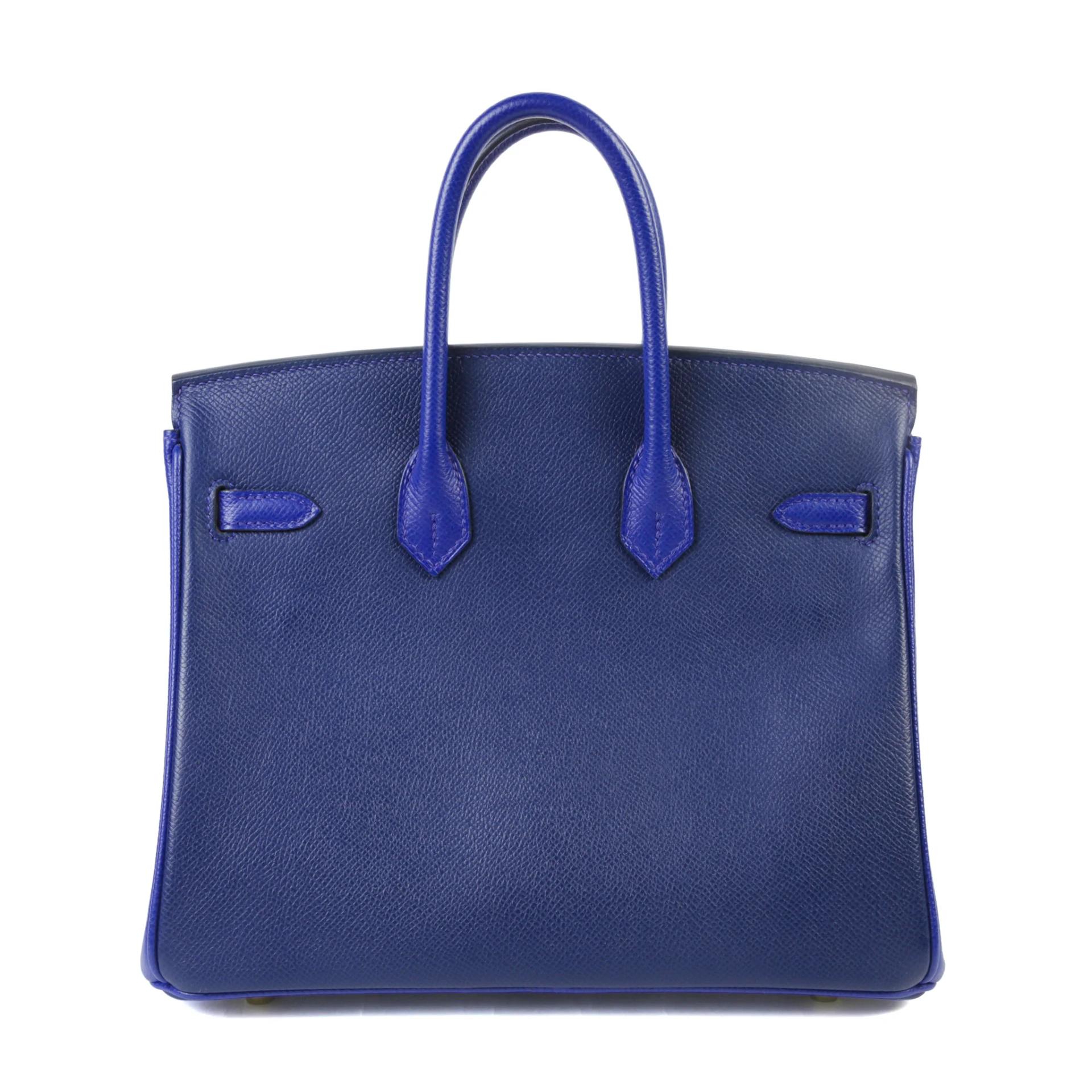 ランク A HERMÈS エルメス スペシャルオーダー バーキン25 HSS ブルーサフィール (73) ブルーエレクトリック (7T) エプソン マットゴールド金具 X刻印 (2016) - 2