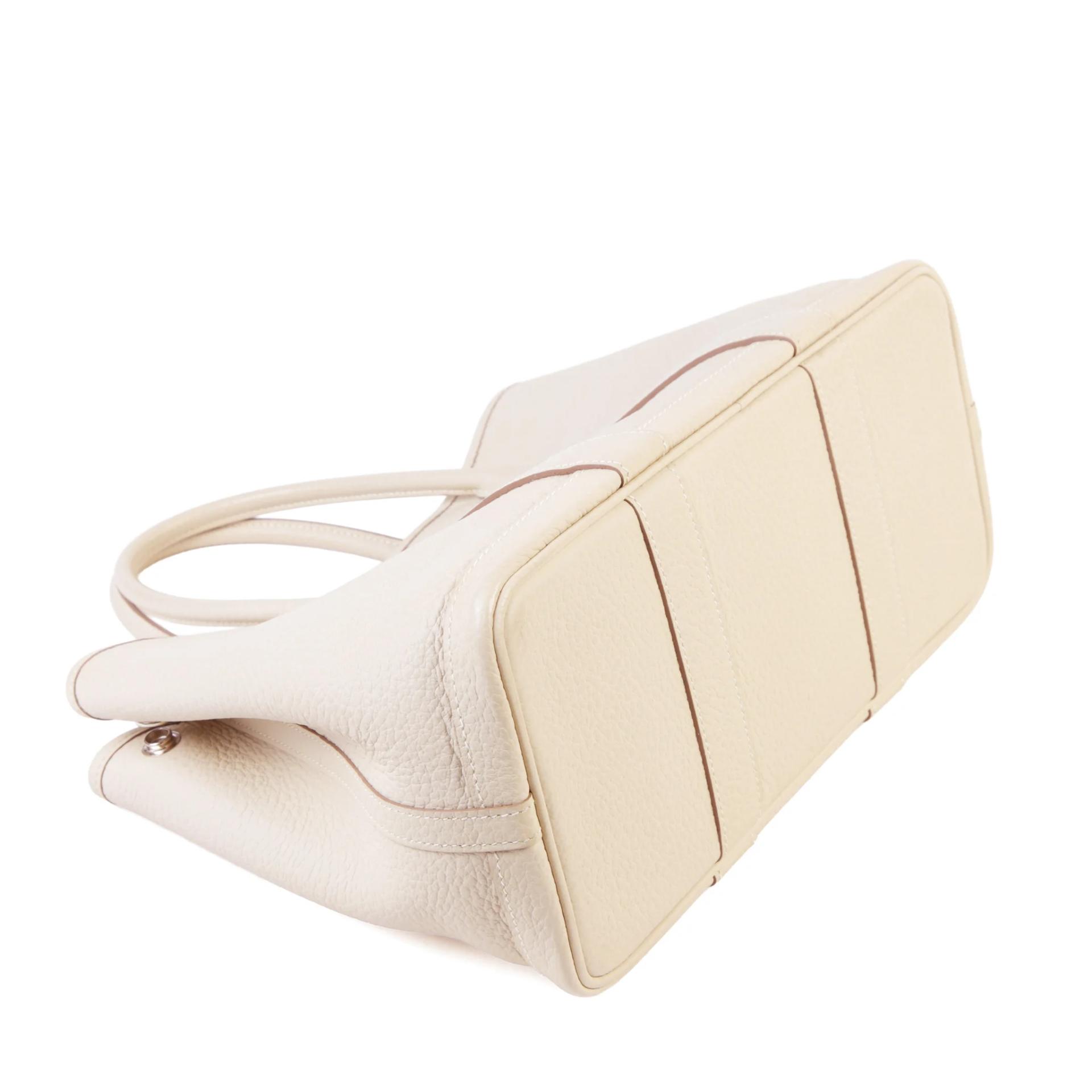 Very Good ( Rank A) HERMÈS Garden Party TPM Craie (10) Negonda Palladium hardware D (2019) - 4