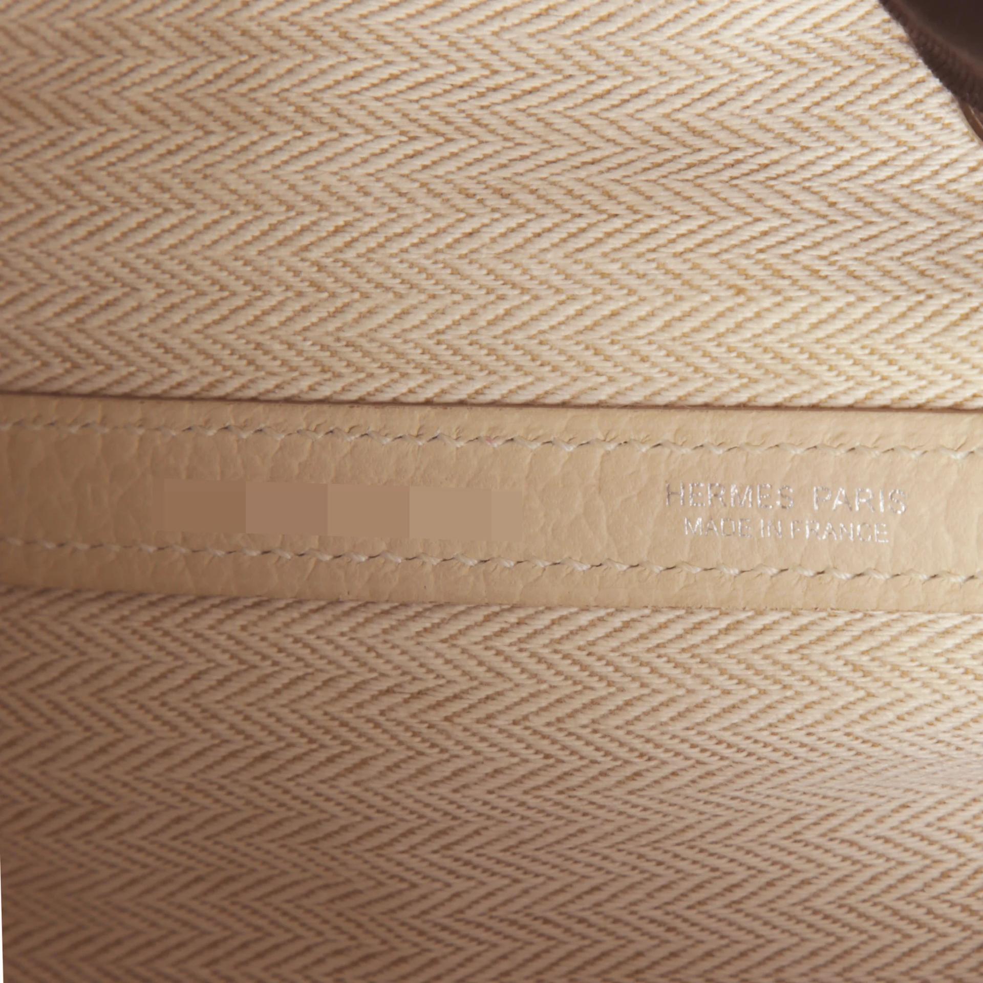 Very Good ( Rank A) HERMÈS Garden Party TPM Craie (10) Negonda Palladium hardware D (2019) - 11