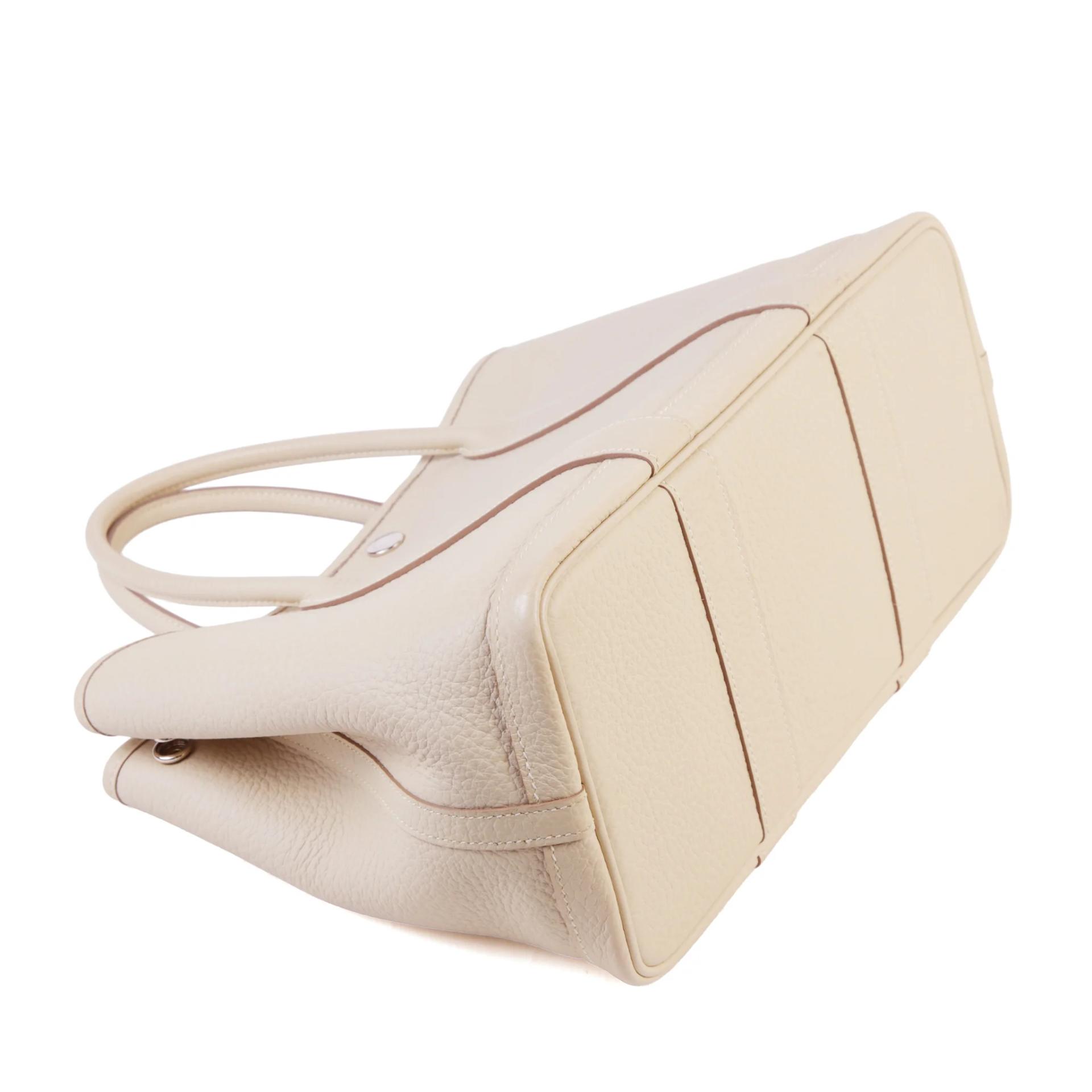 Very Good ( Rank A) HERMÈS Garden Party TPM Craie (10) Negonda Palladium hardware D (2019) - 6