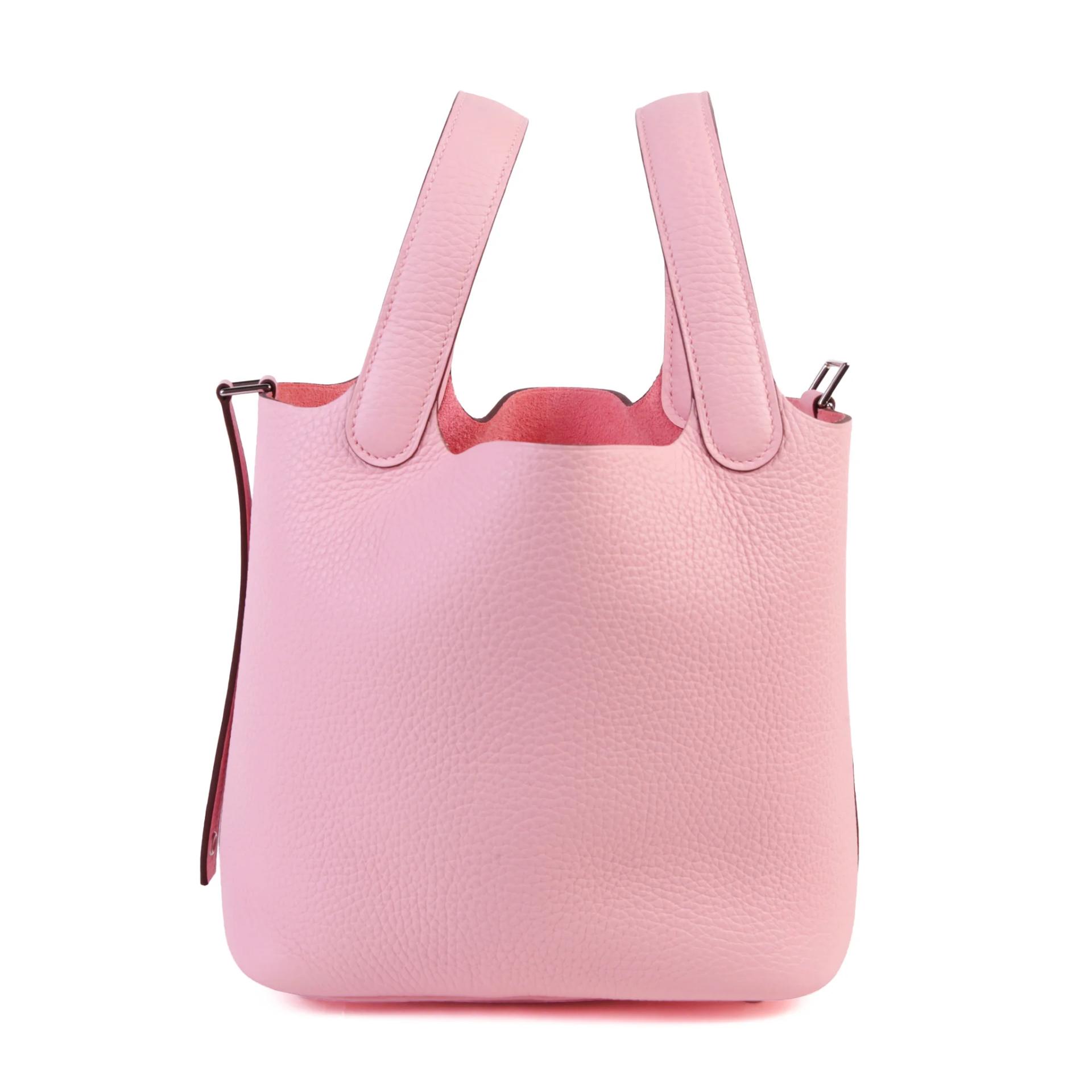 Brand New ( Rank N ) HERMÈS Picotin Lock PM Rose Sakura (3Q) Clemence Palladium hardware K (2025) - 4
