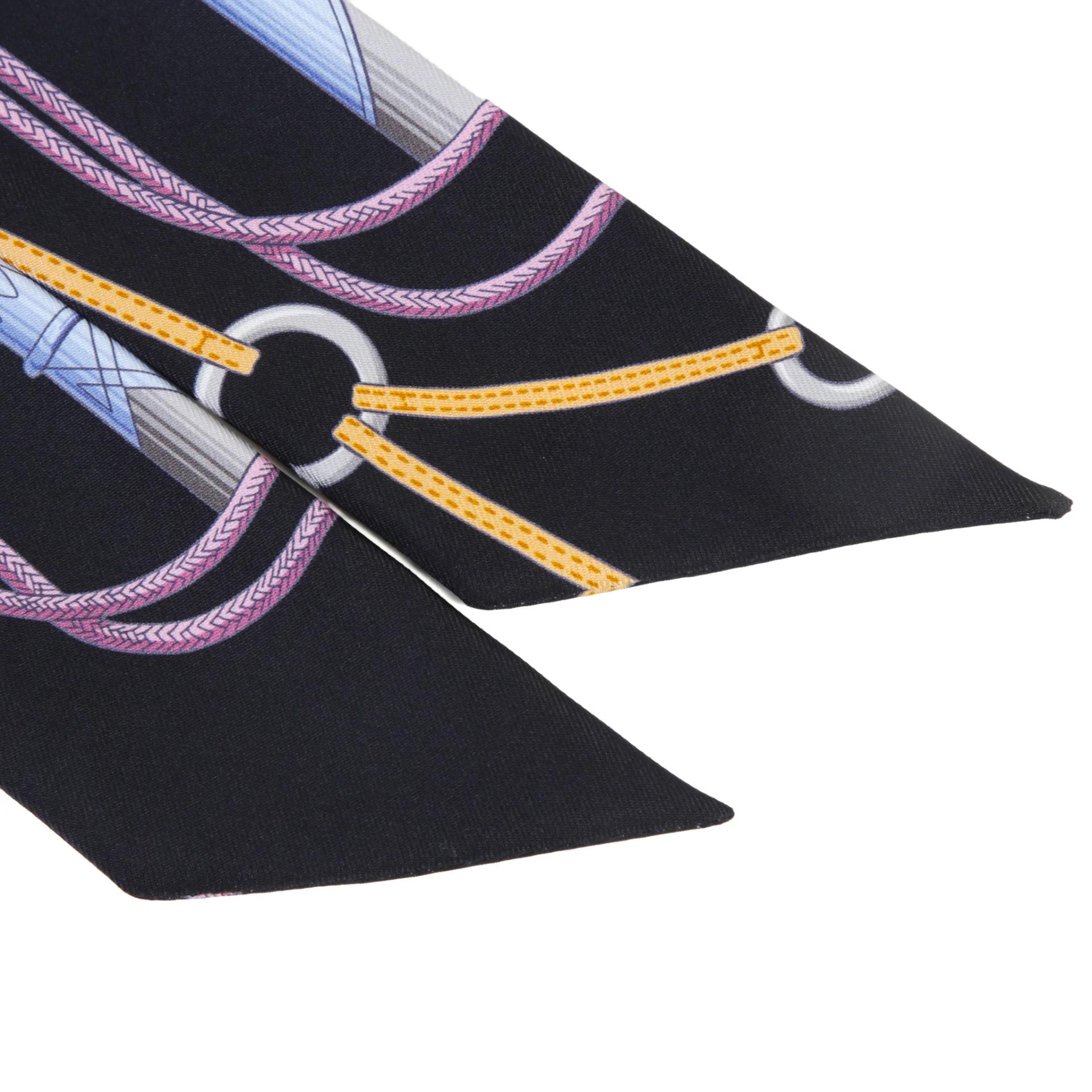 Unused ( Rank NS ) HERMÈS Twilly Cliquetis Black Silk - 3