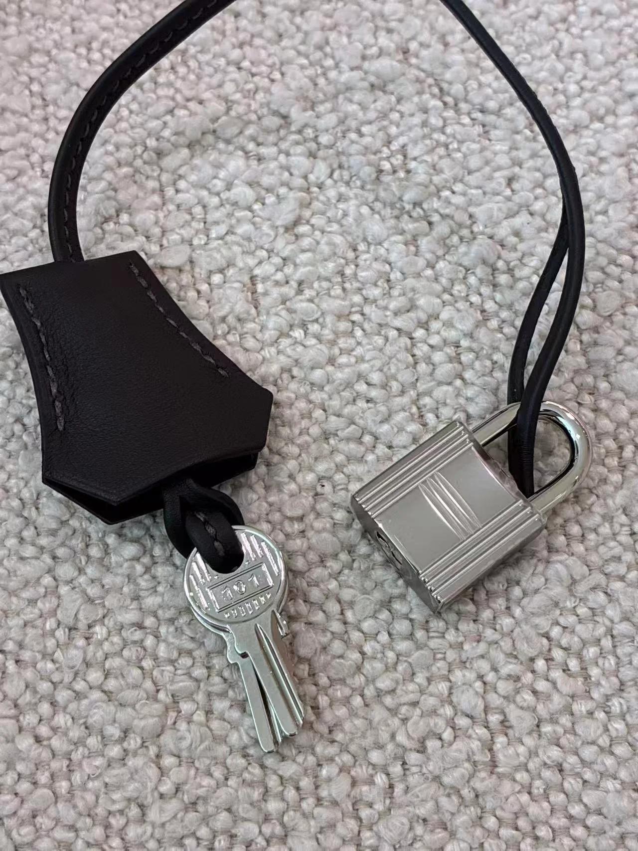 Brand New ( Rank N ) HERMÈS Birkin 30 Ecru Bai Brun（T3） Swift Toile H canvas Palladium hardware G (2026) - 31