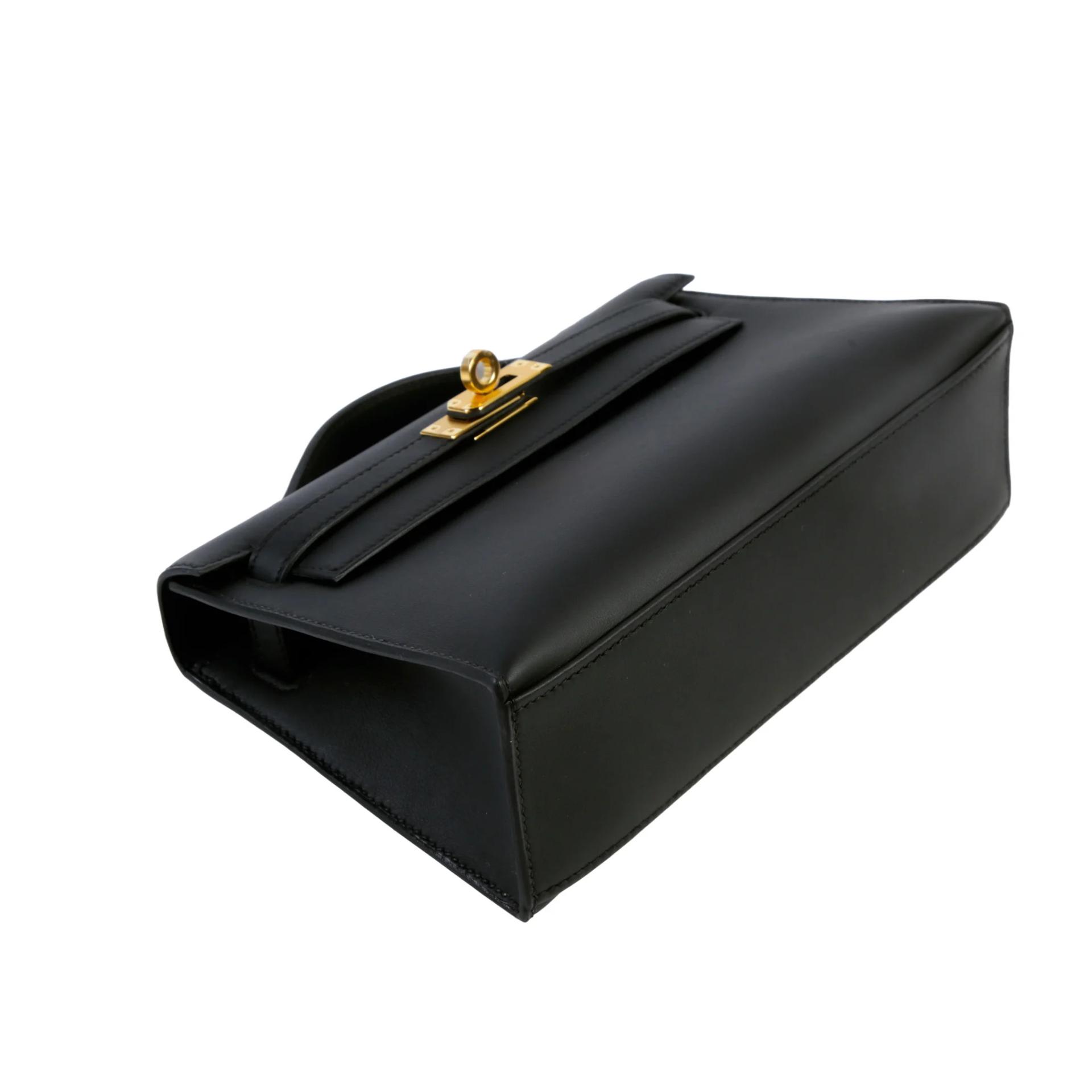 Brand New ( Rank N ) HERMÈS Kelly Pochette Noir (89) Swift Gold hardware G (2026) - 4