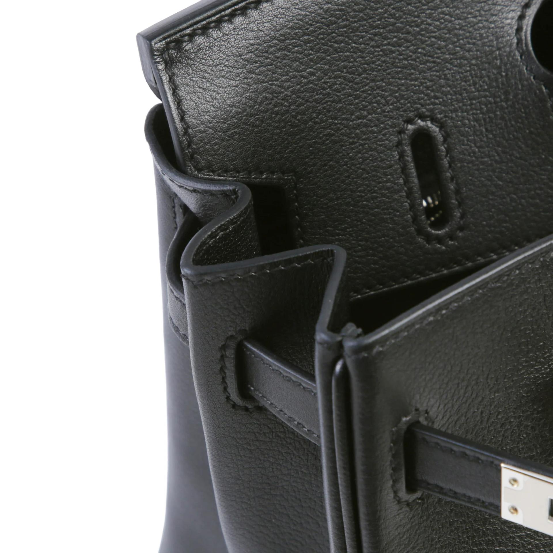 Brand New ( Rank N ) HERMÈS Birkin 25 Noir (89) Evergrain Palladium hardware G (2026) - 12