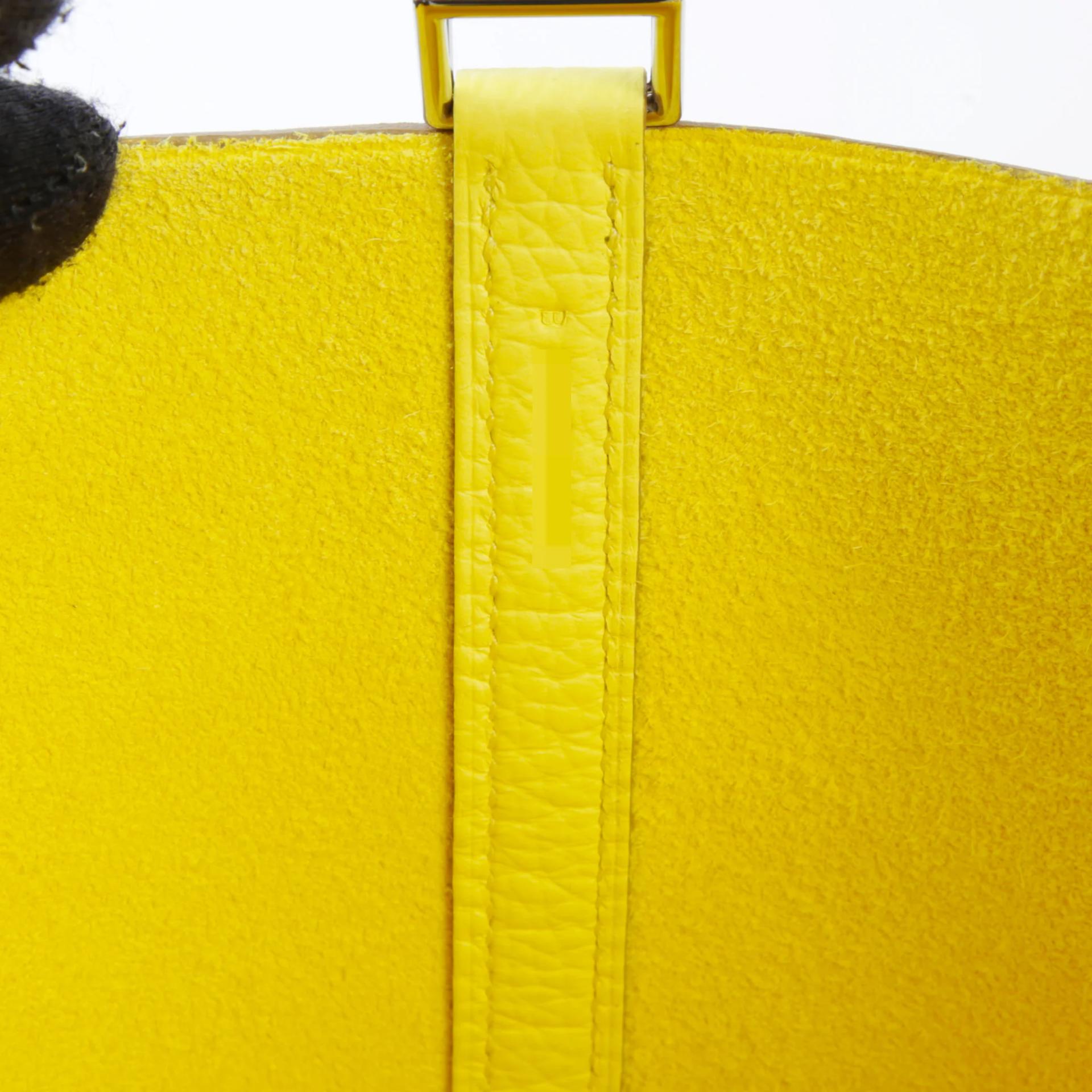 Unused ( Rank NS ) HERMÈS Picotin Lock PM Touch Limoncello (0Y) Ostrich Clemence Palladium hardware B (2023) - 11