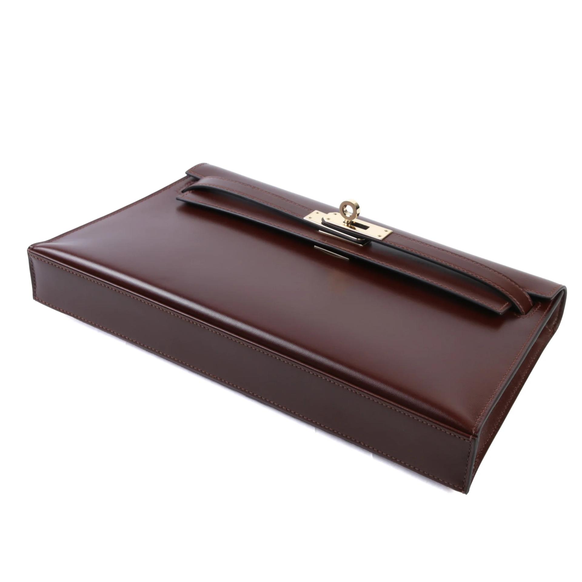 Very Good ( Rank A) HERMÈS Kelly Elan Terre (4D) Box-calf Permabrass hardware G (2026) - 4