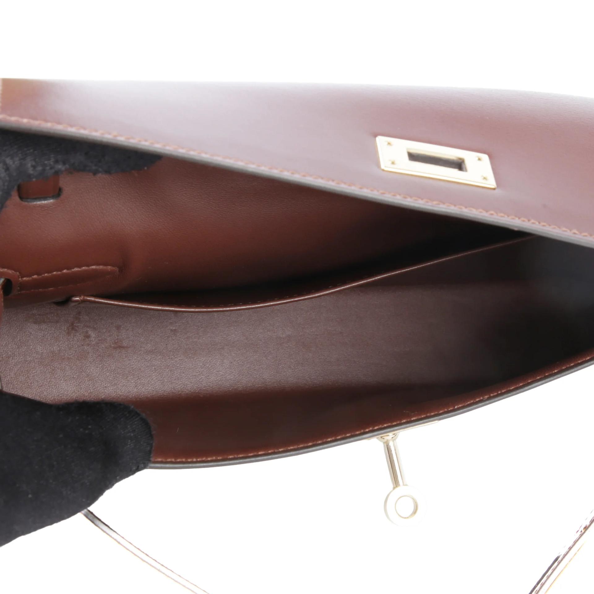 Very Good ( Rank A) HERMÈS Kelly Elan Terre (4D) Box-calf Permabrass hardware G (2026) - 10