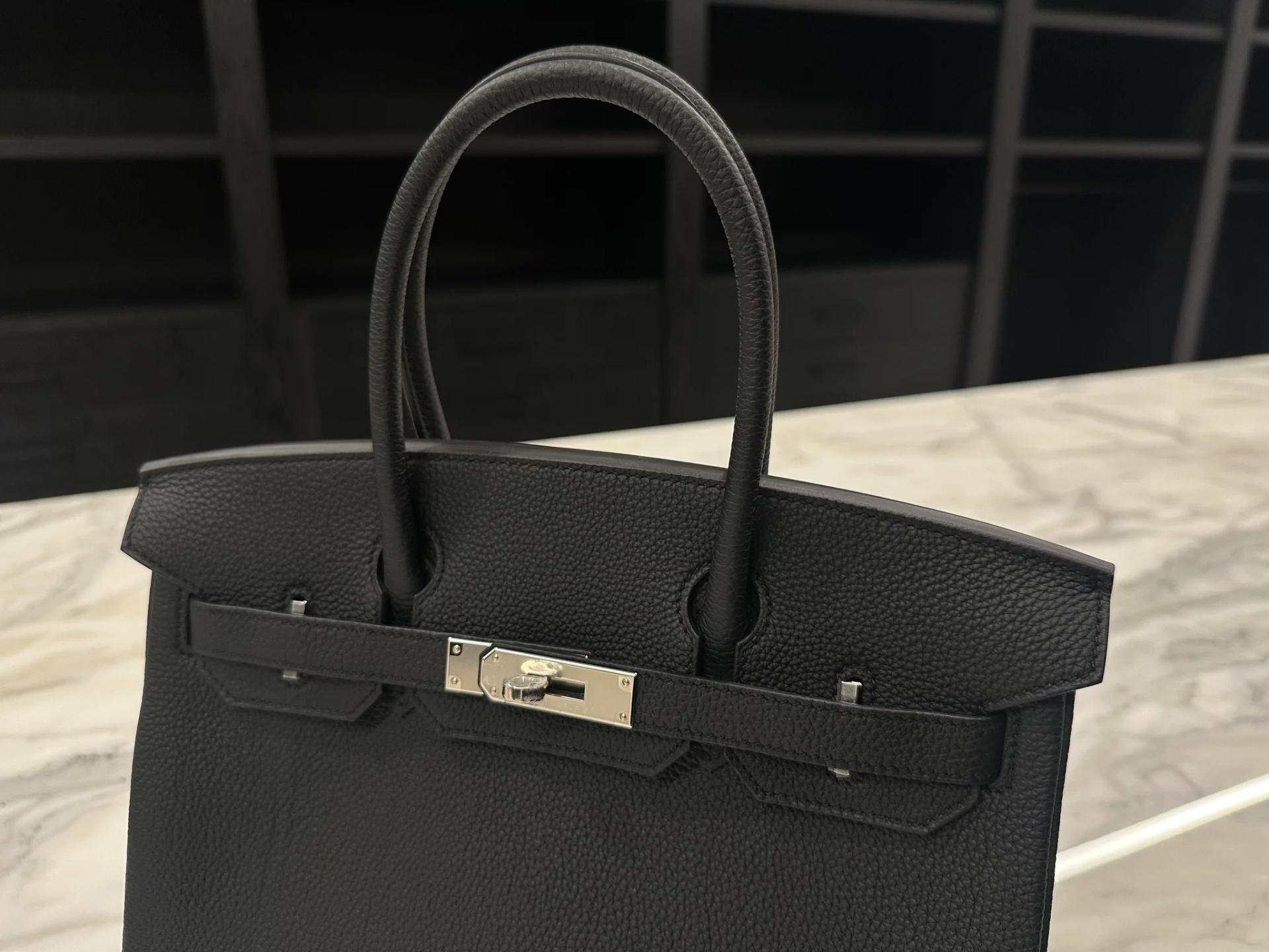 Brand New ( Rank N ) HERMÈS Birkin 30 Noir (89) Togo Palladium hardware G (2026) - 12