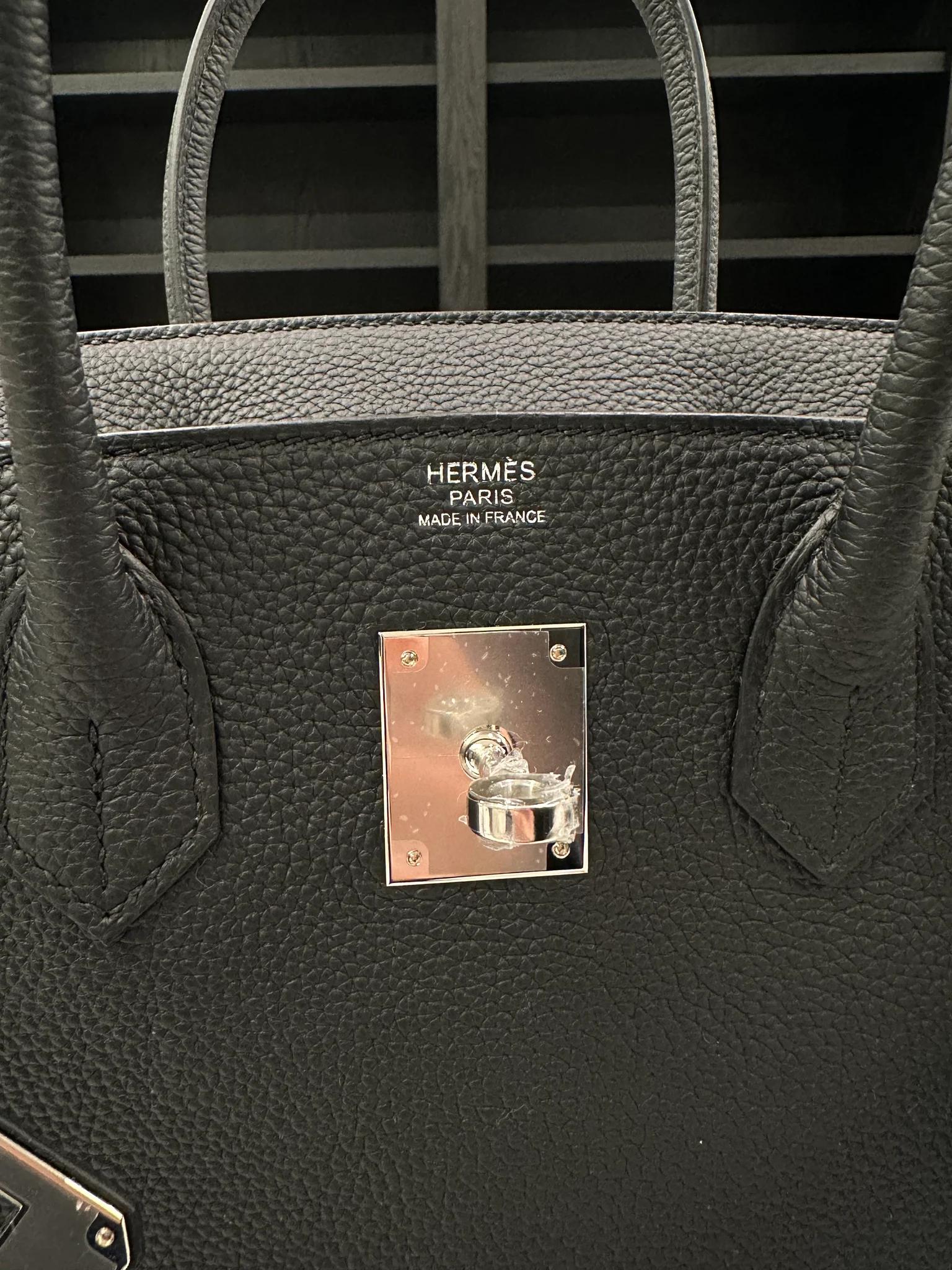 Brand New ( Rank N ) HERMÈS Birkin 30 Noir (89) Togo Palladium hardware G (2026) - 11