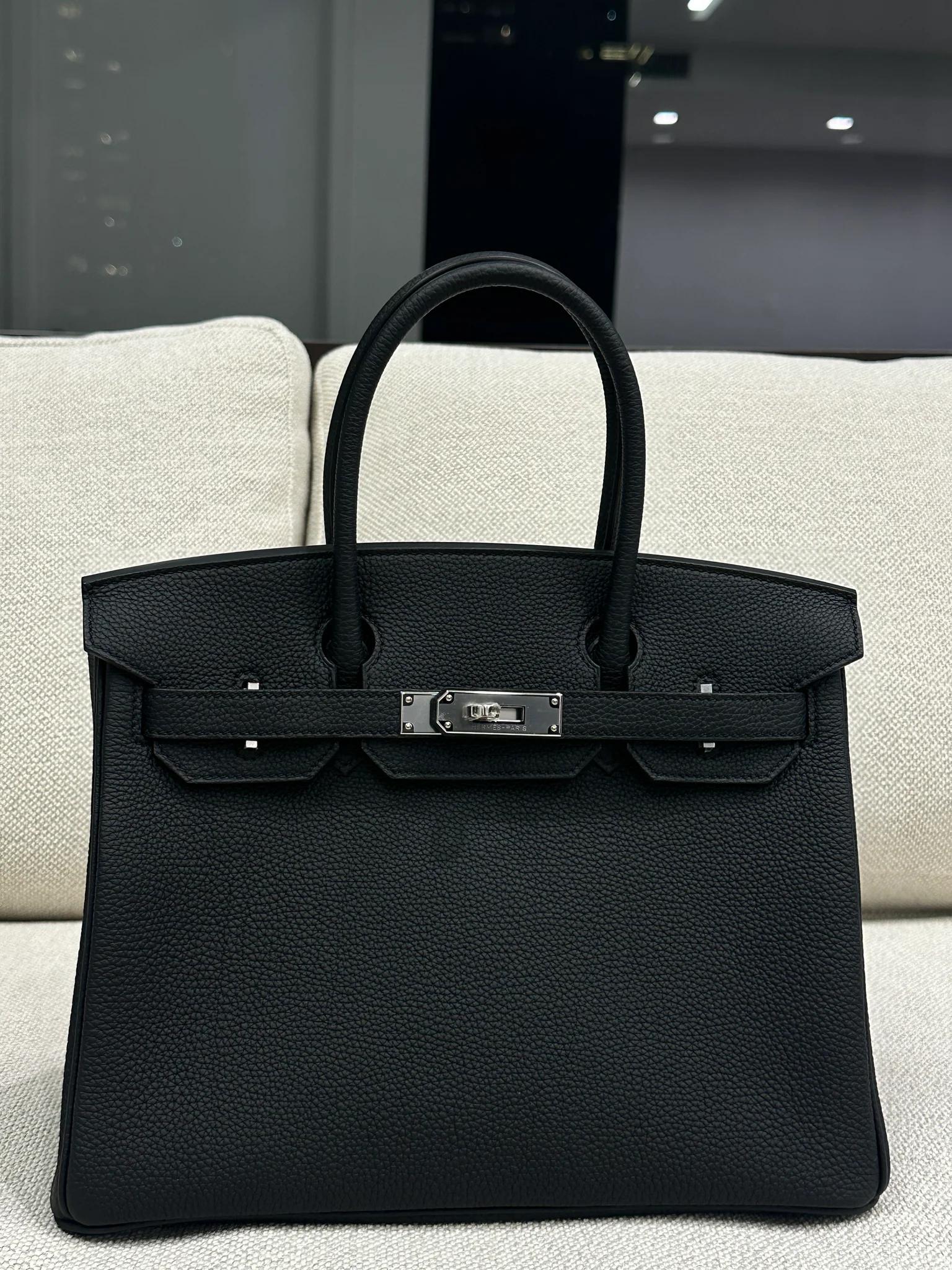 Brand New ( Rank N ) HERMÈS Birkin 30 Noir (89) Togo Palladium hardware G (2026) - 3