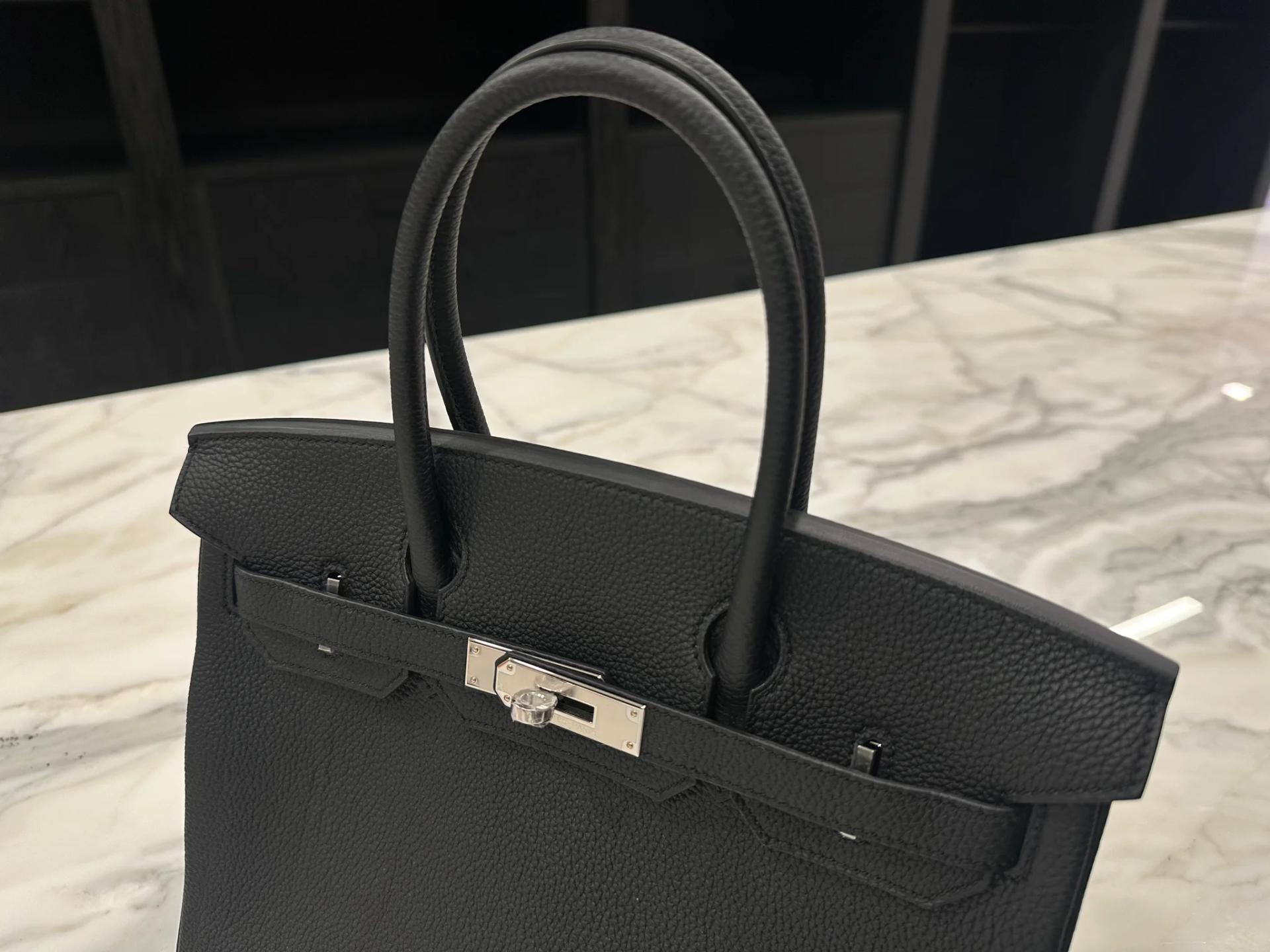 Brand New ( Rank N ) HERMÈS Birkin 30 Noir (89) Togo Palladium hardware G (2026) - 13