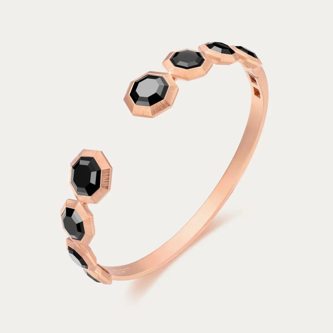 Brand New ( Rank N ) Mira MIRA NOIR PREMIUM BLACK MIRROR Bracelet 18K Rose Gold - 3