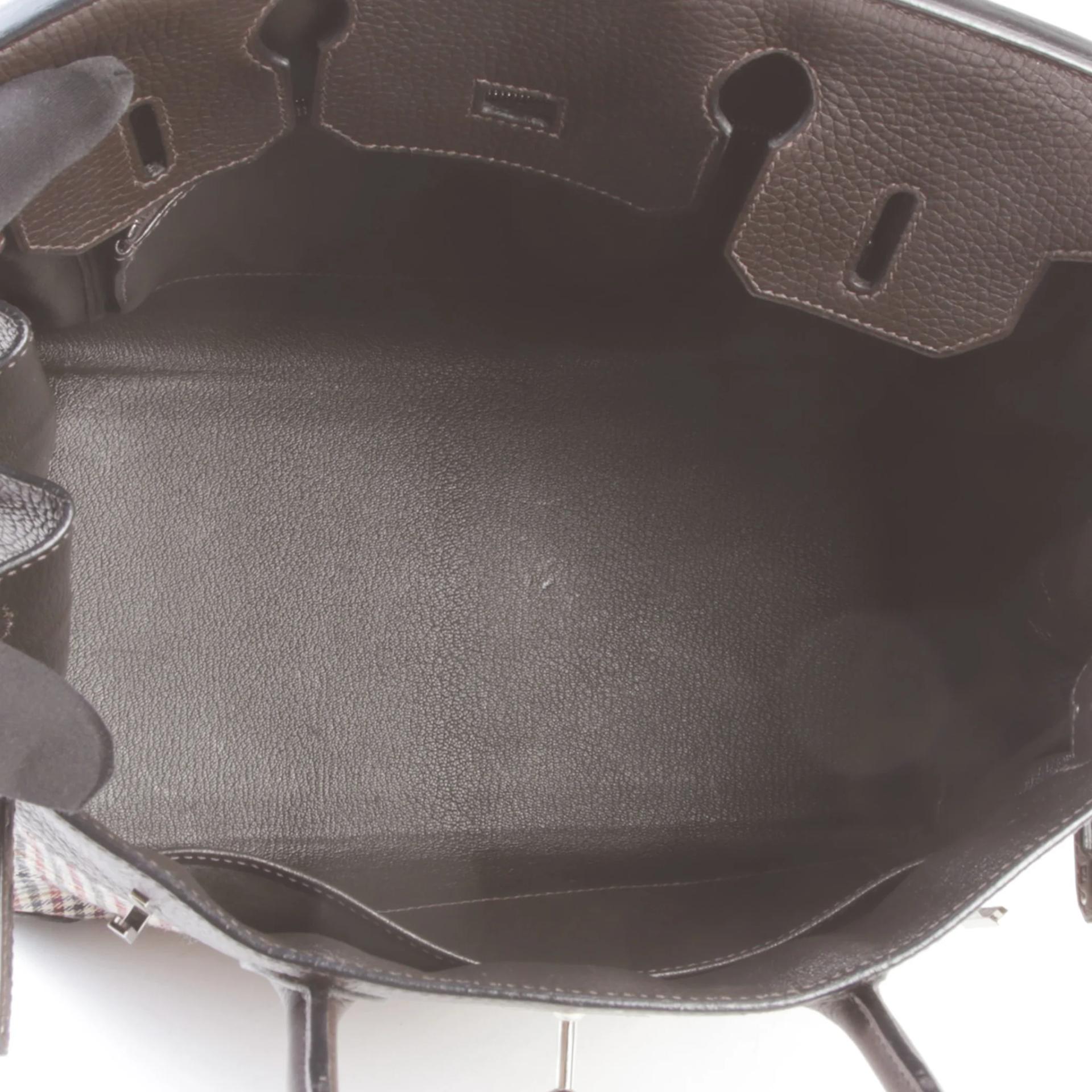 中古AB HERMÈS 愛馬仕 Birkin 30 46 烏木色 Ebene Clemence小牛皮 銀扣 □J刻 2006年 - 11