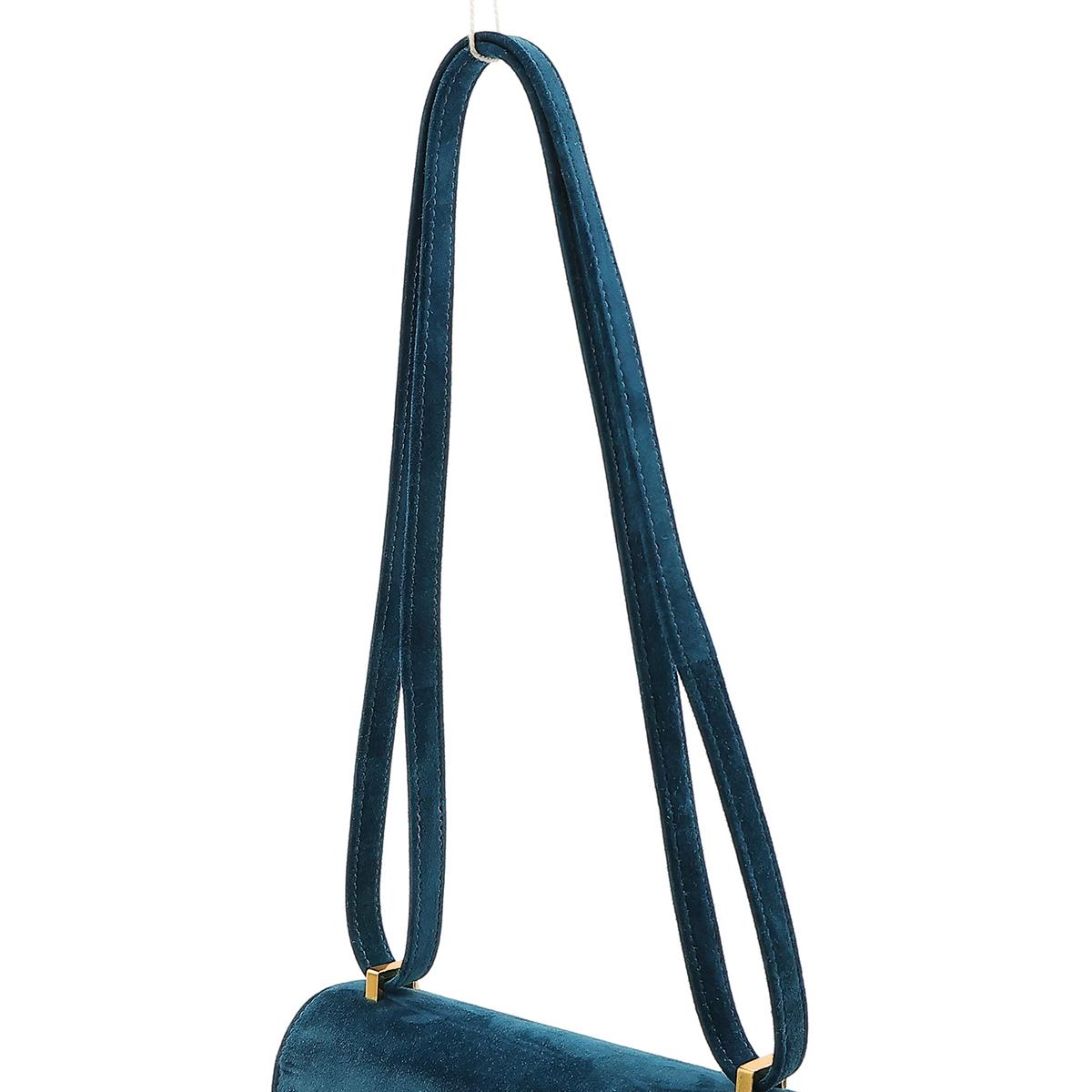 HERMÈS Constance Mini 19 shoulder bag in Blue Ocean Doblis suede with Gold hardware - 6