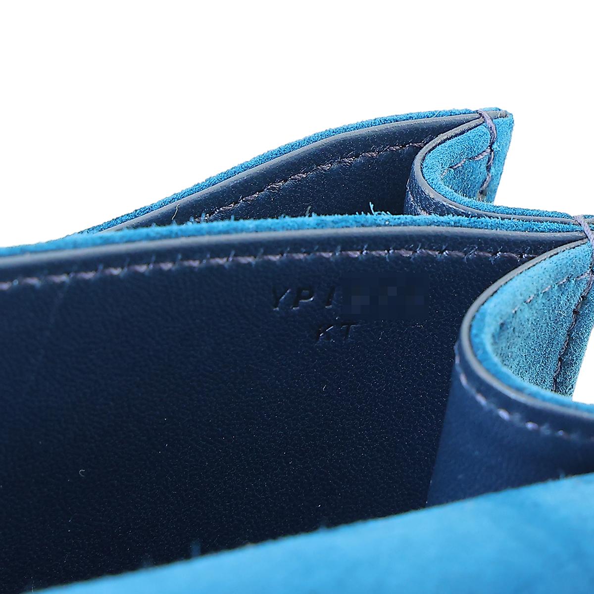 HERMÈS Constance Mini 19 shoulder bag in Blue Ocean Doblis suede with Gold hardware - 20