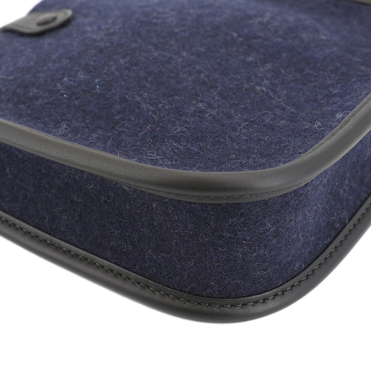 Brand New ( Rank N ) HERMÈS Mini Evelyne 16 Amazone 112cm Black (89) Bleu Nuit (2Z) Swift Feutre Palladium hardware Y (2020) - 7