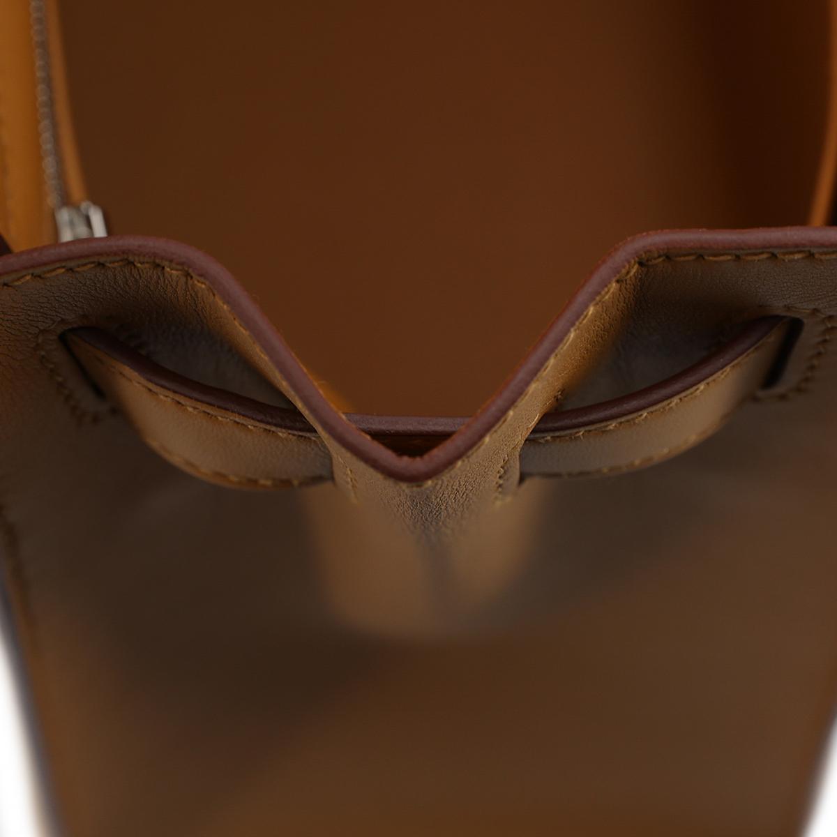 Brand New ( Rank N ) HERMÈS Limited Edition Kelly 28 Sellier Sesame (2S) Swift Toile H canvas Palladium hardware Z (2021) - 16