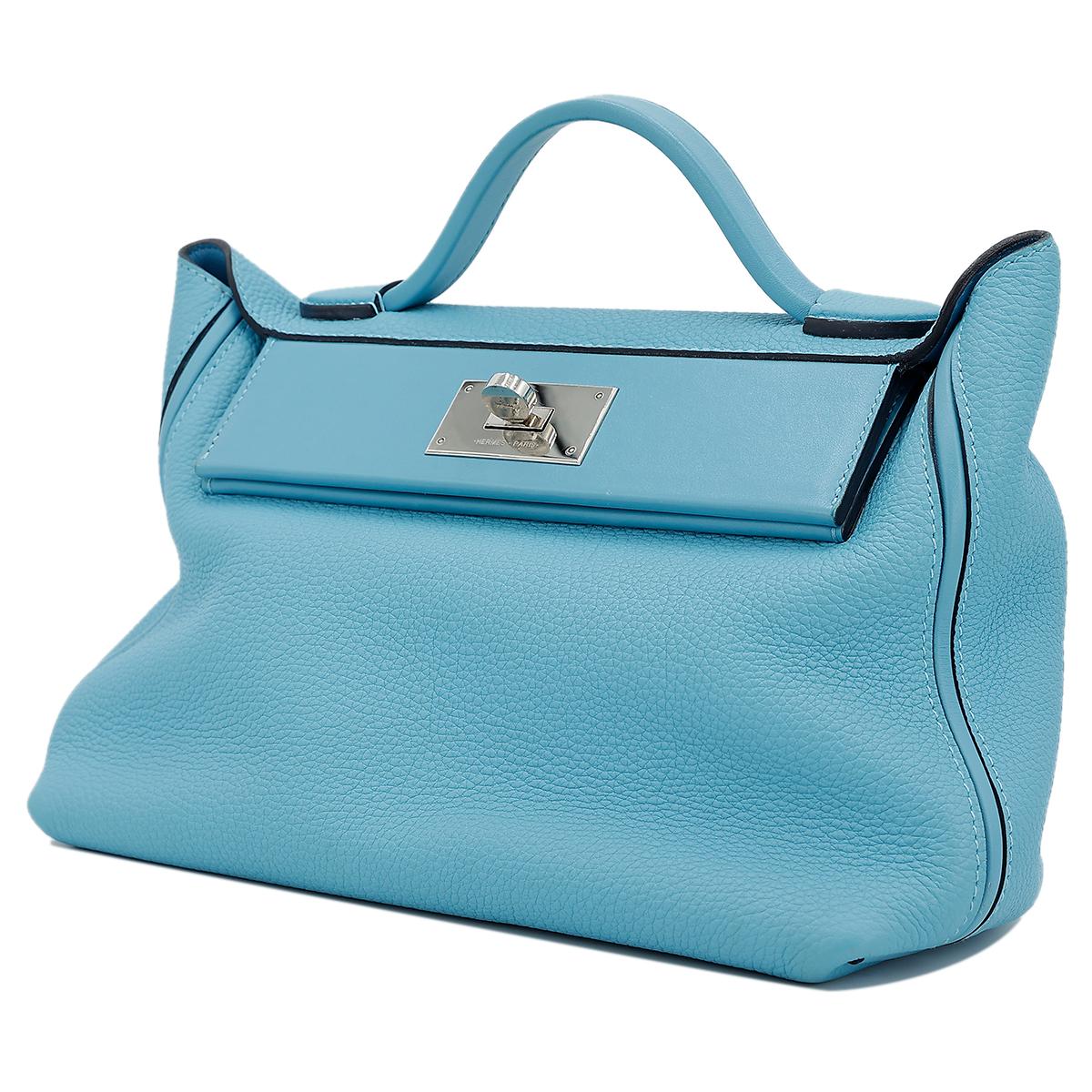 Very Good ( Rank A) HERMÈS 24/24 - 29 Bleu du Nord (P3) Clemence Palladium hardware D (2019) - 2