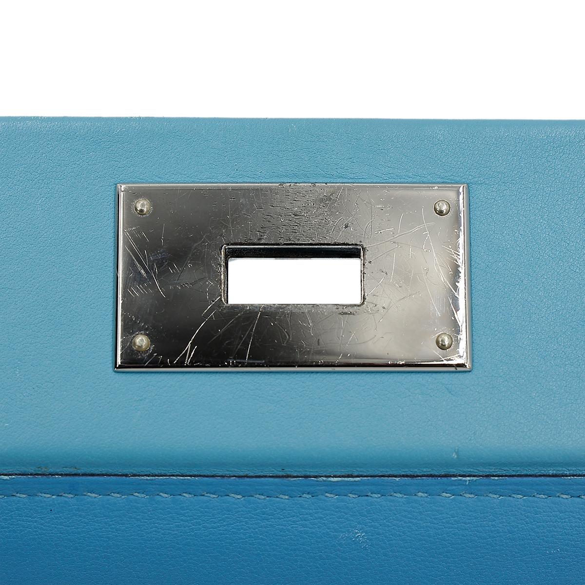 Very Good ( Rank A) HERMÈS 24/24 - 29 Bleu du Nord (P3) Clemence Palladium hardware D (2019) - 14
