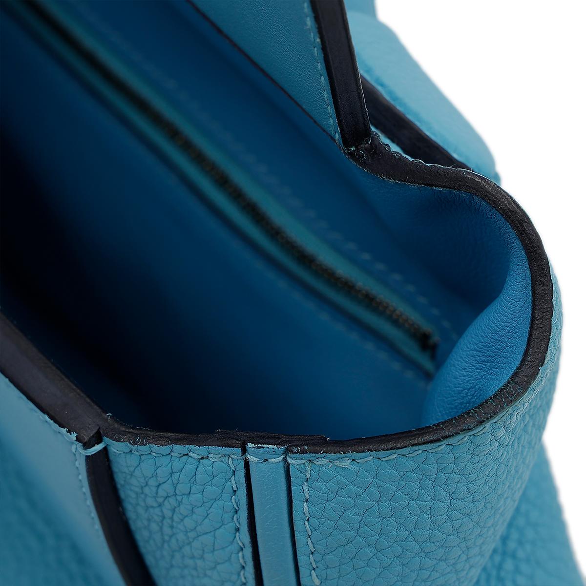 Very Good ( Rank A) HERMÈS 24/24 - 29 Bleu du Nord (P3) Clemence Palladium hardware D (2019) - 21