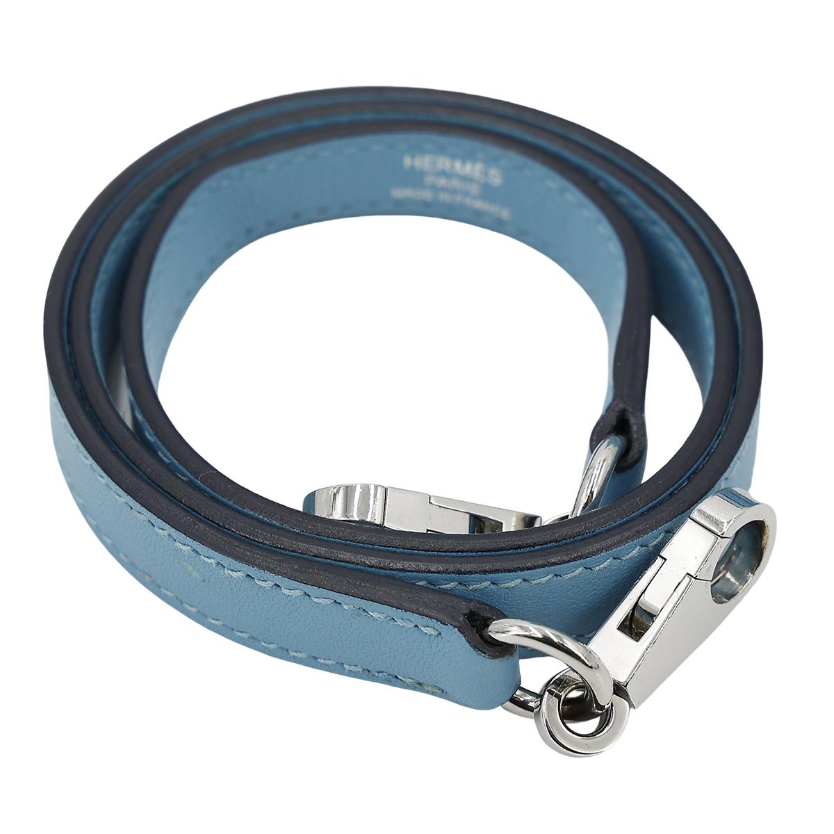 Very Good ( Rank A) HERMÈS 24/24 - 29 Bleu du Nord (P3) Clemence Palladium hardware D (2019) - 24