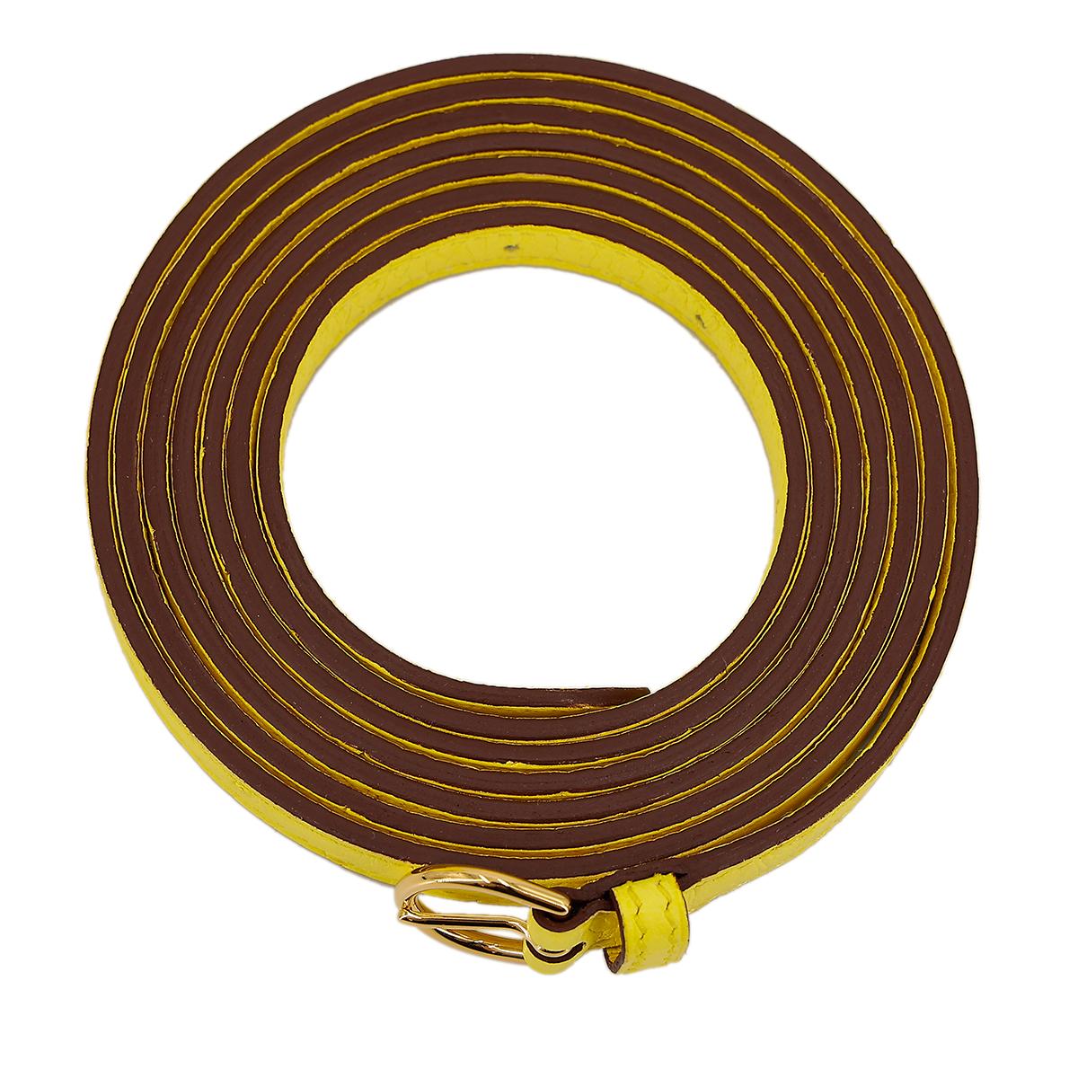 HERMÈS Ostrich Kelly Danse handbag in Jaune Citron with Gold hardware - 19