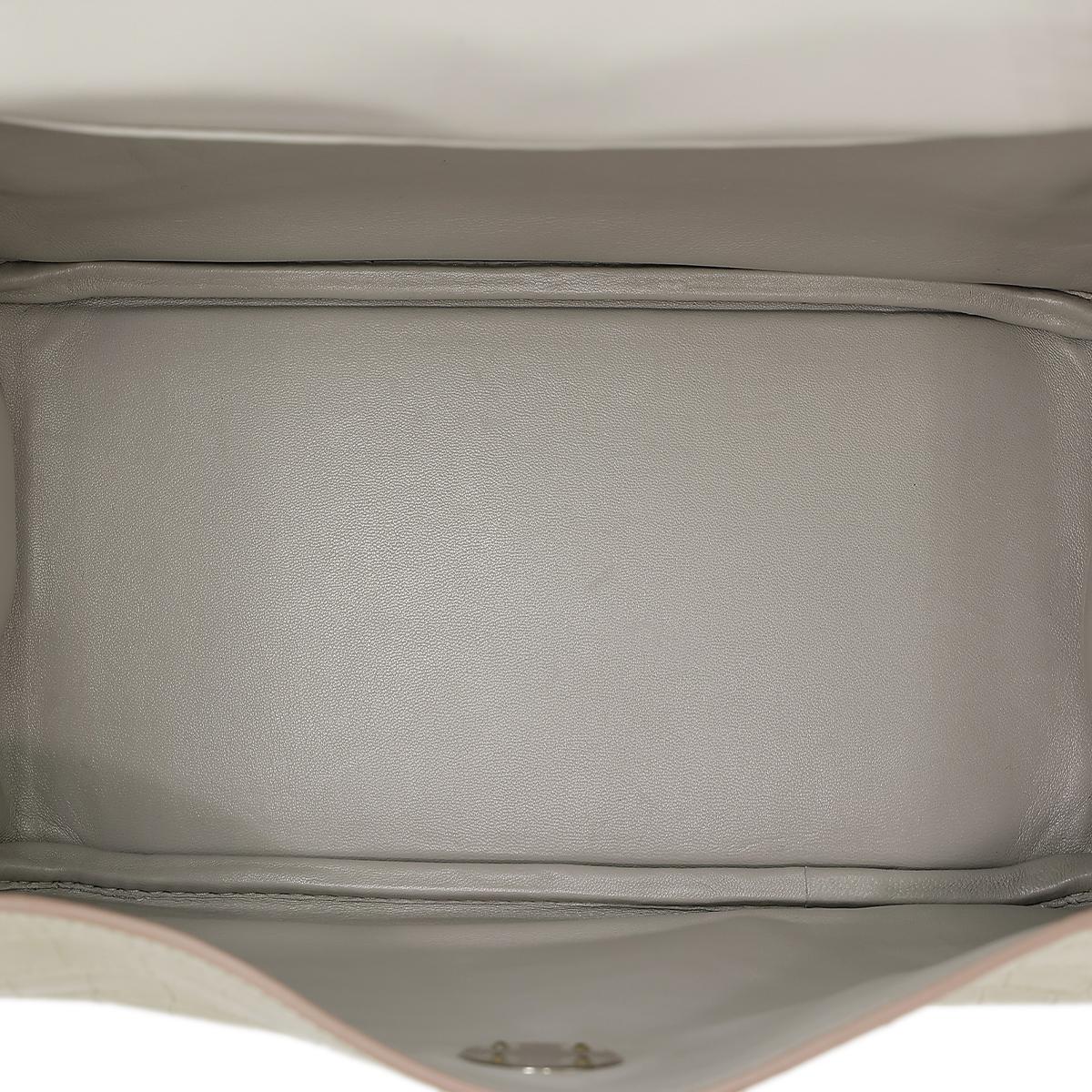 Very Good ( Rank A) HERMÈS Lindy 26 Beton (8L) Matte Niloticus Crocodile Palladium hardware X (2016) - 18