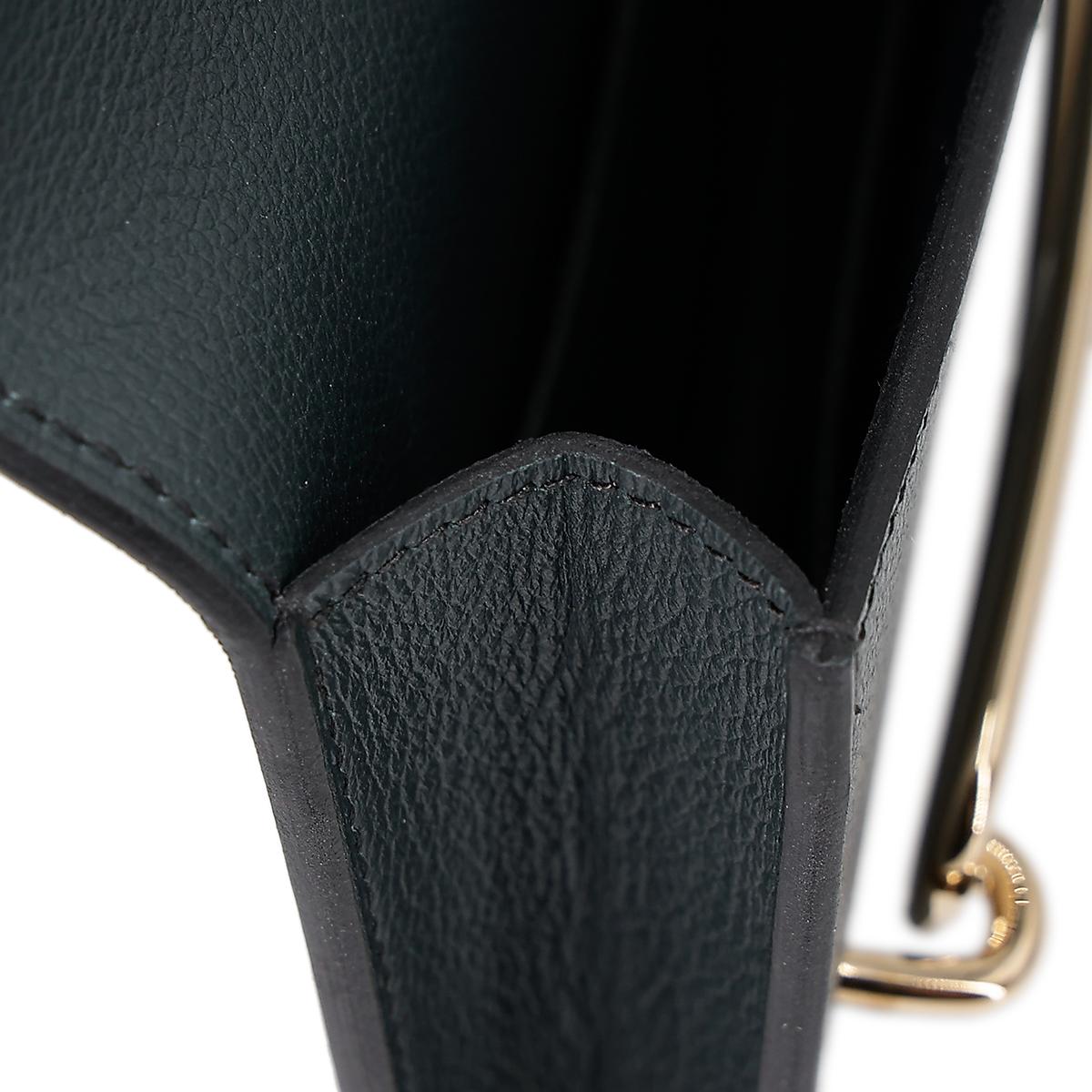 Brand New ( Rank N ) HERMÈS Roulis Slim Mauve Pale (09) Vert Rousseau (V0) Evercolor Permabrass hardware U (2022) - 18