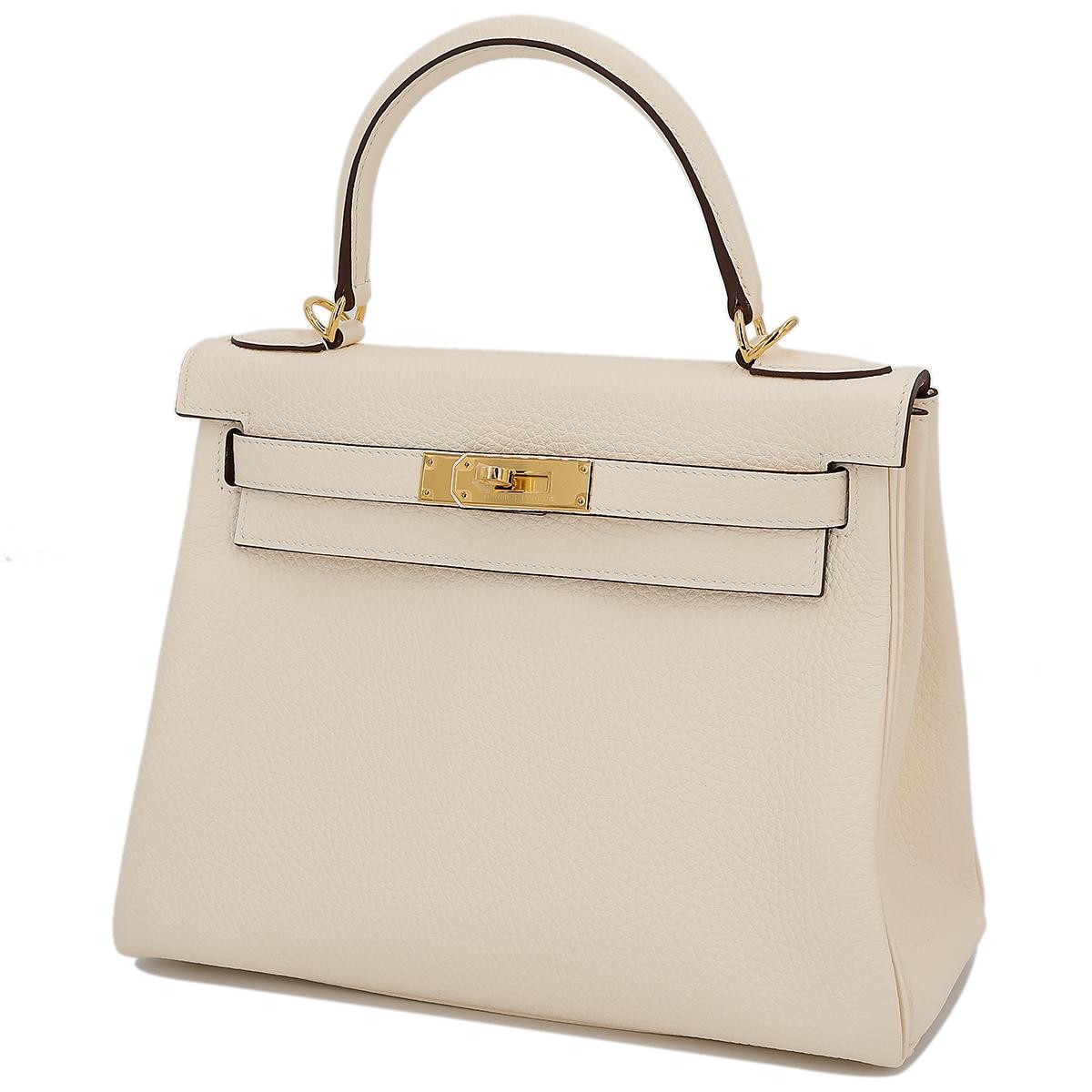 HERMÈS Kelly 28 handbag in Nata Clemence leather with Gold hardware - 2