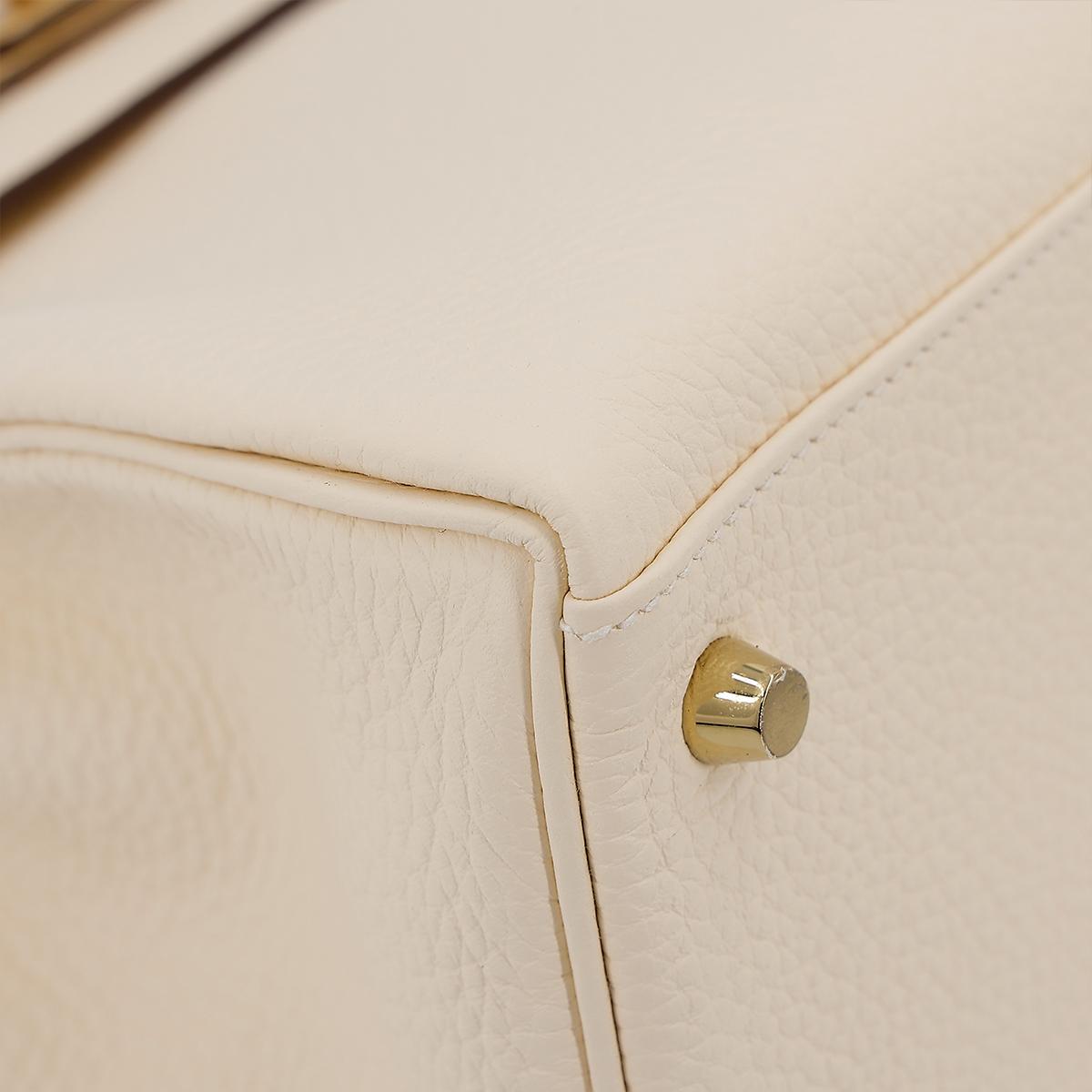 HERMÈS Kelly 28 handbag in Nata Clemence leather with Gold hardware - 8
