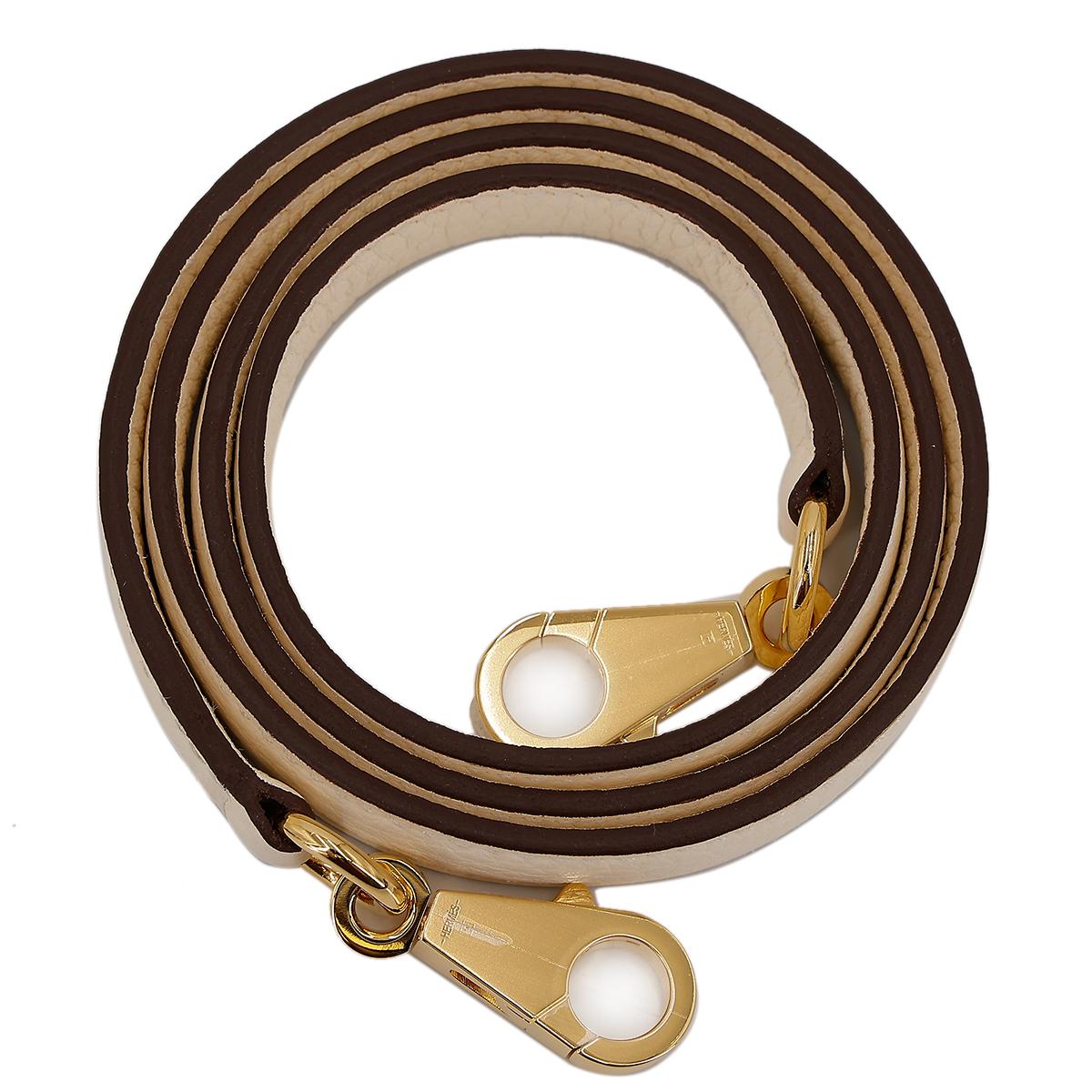 HERMÈS Kelly 28 handbag in Nata Clemence leather with Gold hardware - 21