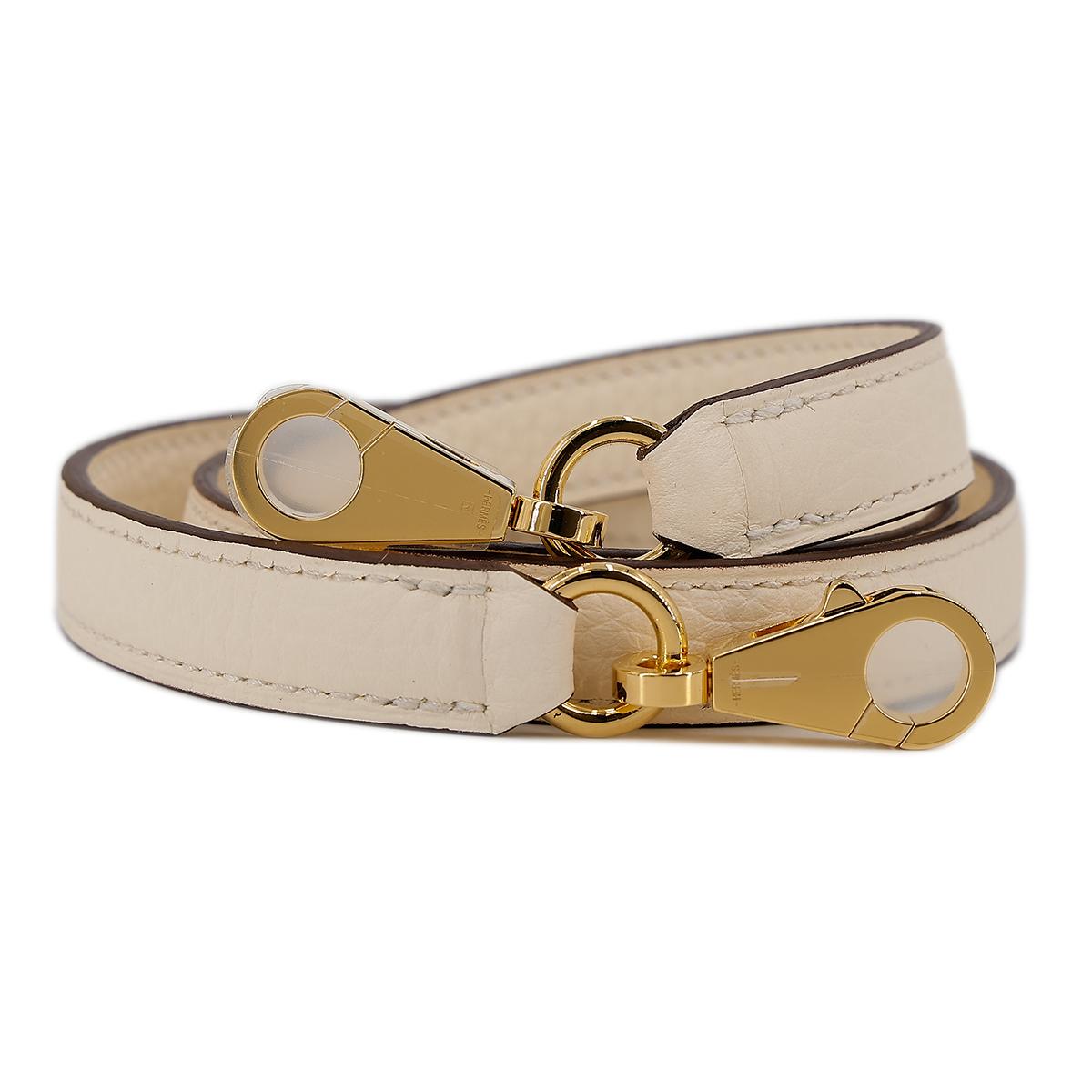 HERMÈS Kelly 28 handbag in Nata Clemence leather with Gold hardware - 20