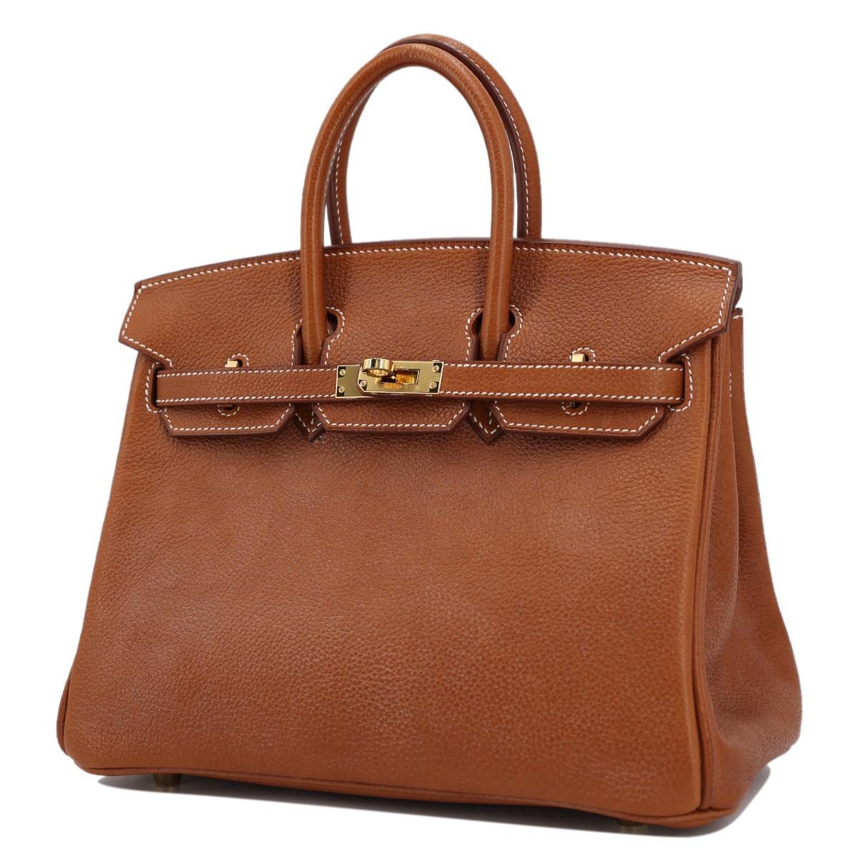 HERMÈS Birkin 25 handbag in Fauve Barenia Faubourg leather with Gold hardware - 2