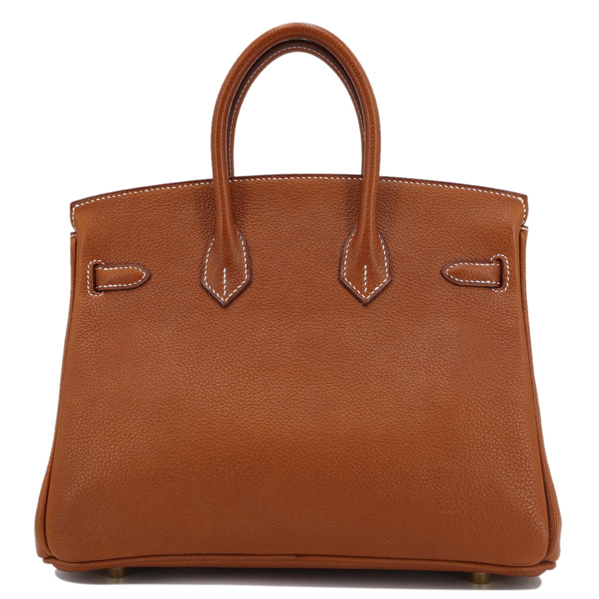 HERMÈS Birkin 25 handbag in Fauve Barenia Faubourg leather with Gold hardware - 3