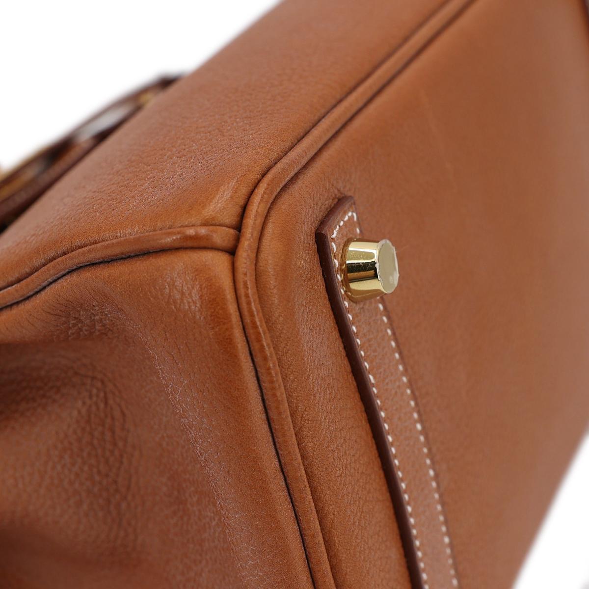 HERMÈS Birkin 25 handbag in Fauve Barenia Faubourg leather with Gold hardware - 12