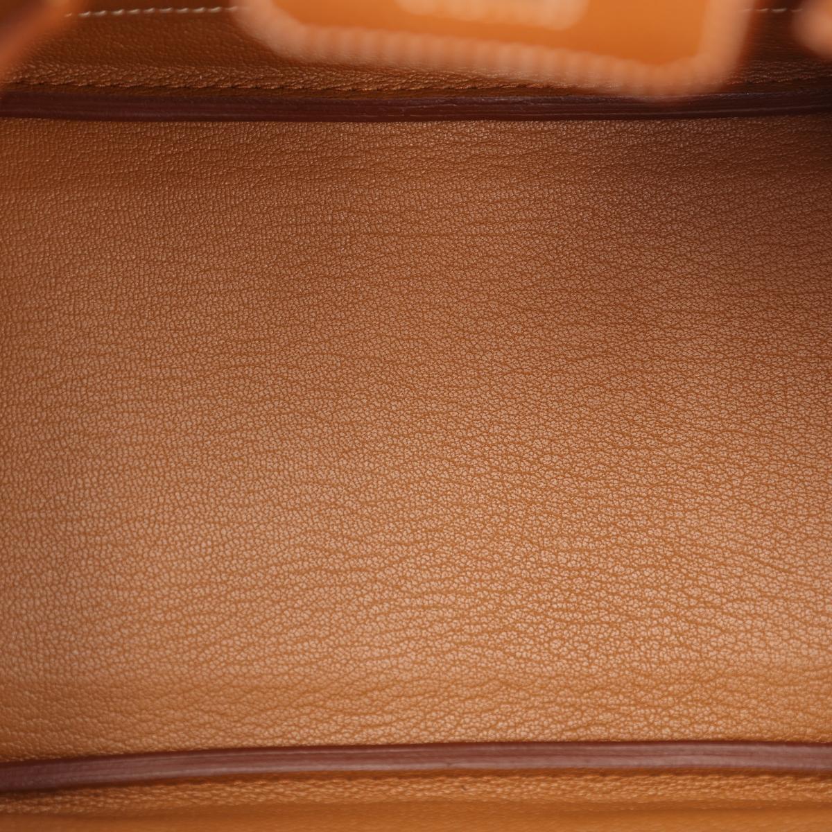 HERMÈS Birkin 25 handbag in Fauve Barenia Faubourg leather with Gold hardware - 18