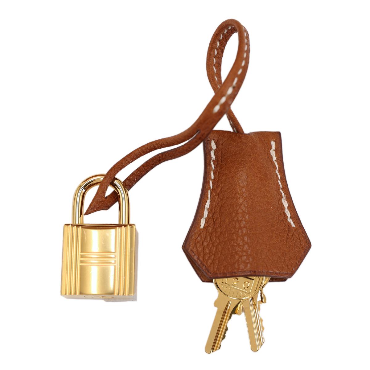 HERMÈS Birkin 25 handbag in Fauve Barenia Faubourg leather with Gold hardware - 19