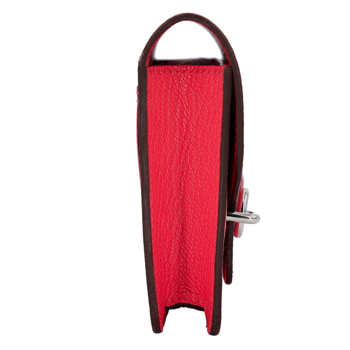 HERMÈS Roulis Slim wallet in Rose Texas Chevre leather with Palladium hardware - 5