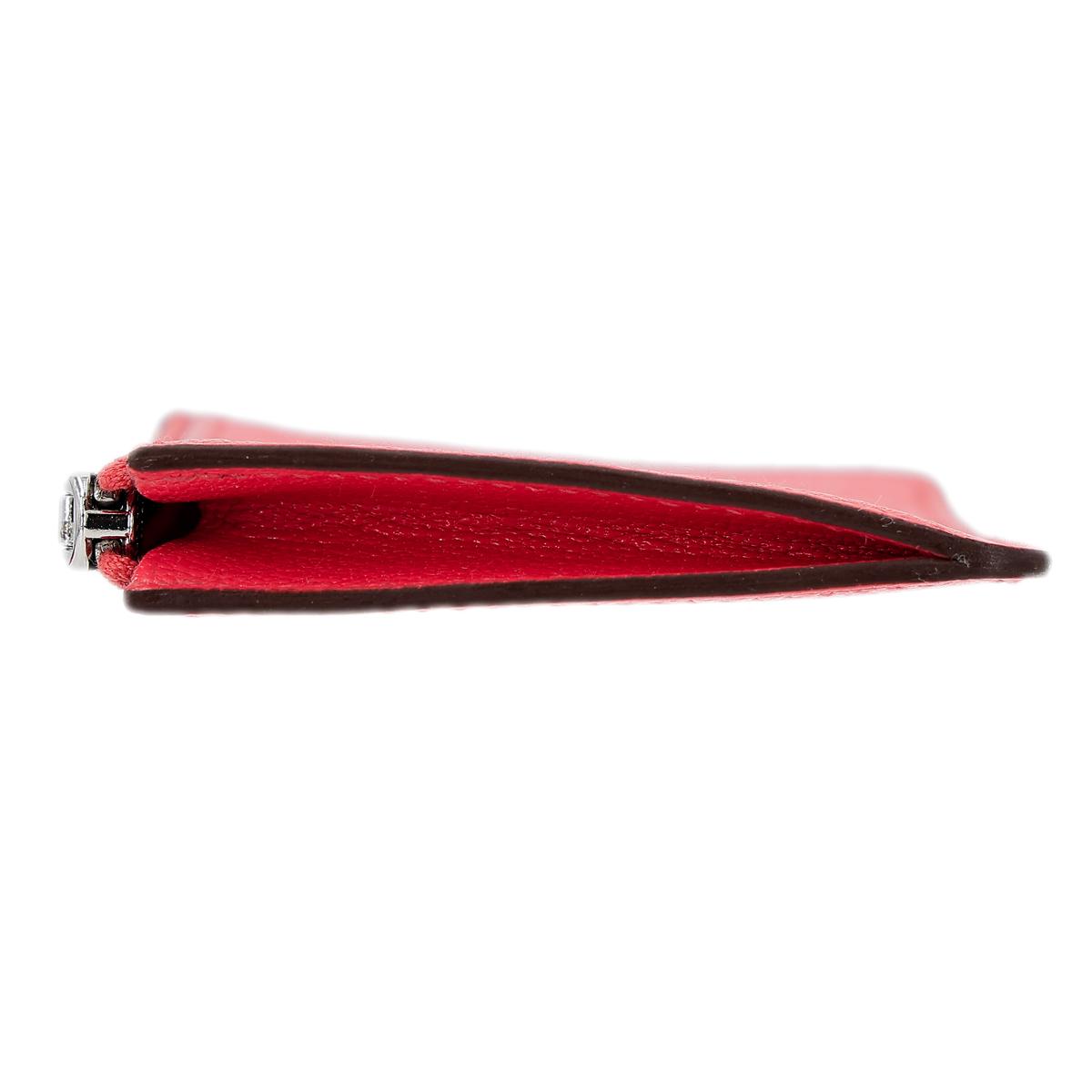 HERMÈS Roulis Slim wallet in Rose Texas Chevre leather with Palladium hardware - 22