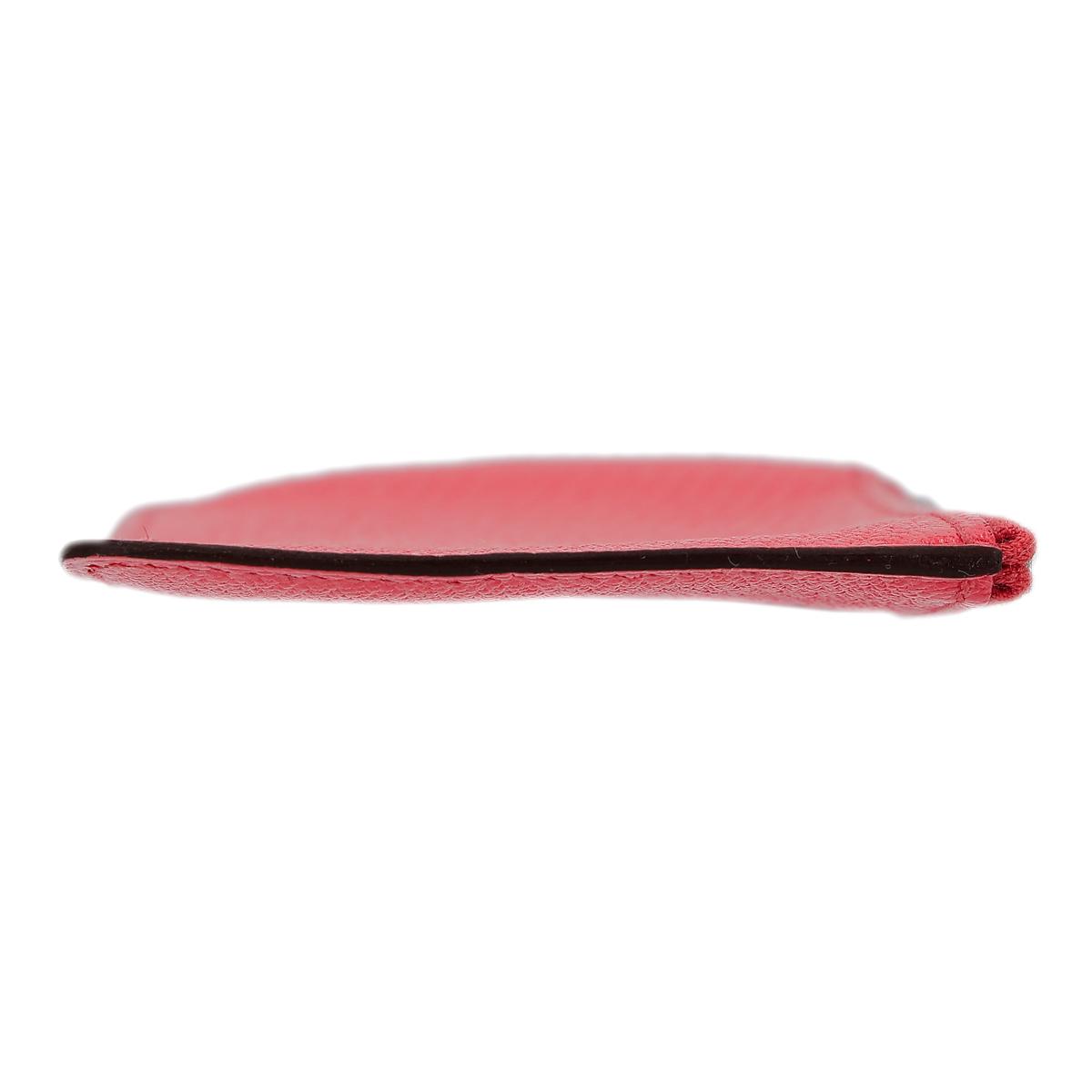 HERMÈS Roulis Slim wallet in Rose Texas Chevre leather with Palladium hardware - 21