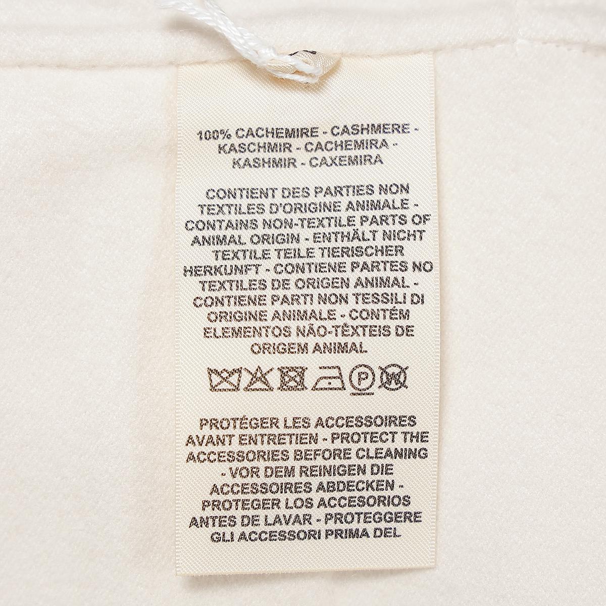 HERMÈS Belted Coat in White Cashmere - 8