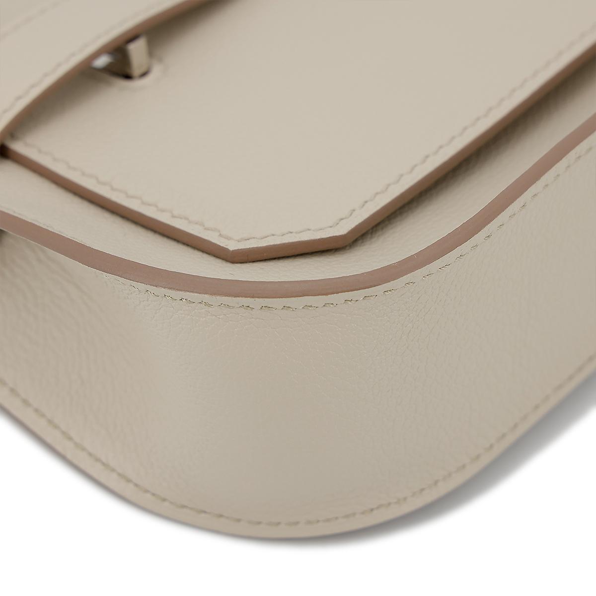 HERMÈS Jypsiere Mini shoulder bag in Beton Evercolor leather with Palladium hardware - 9