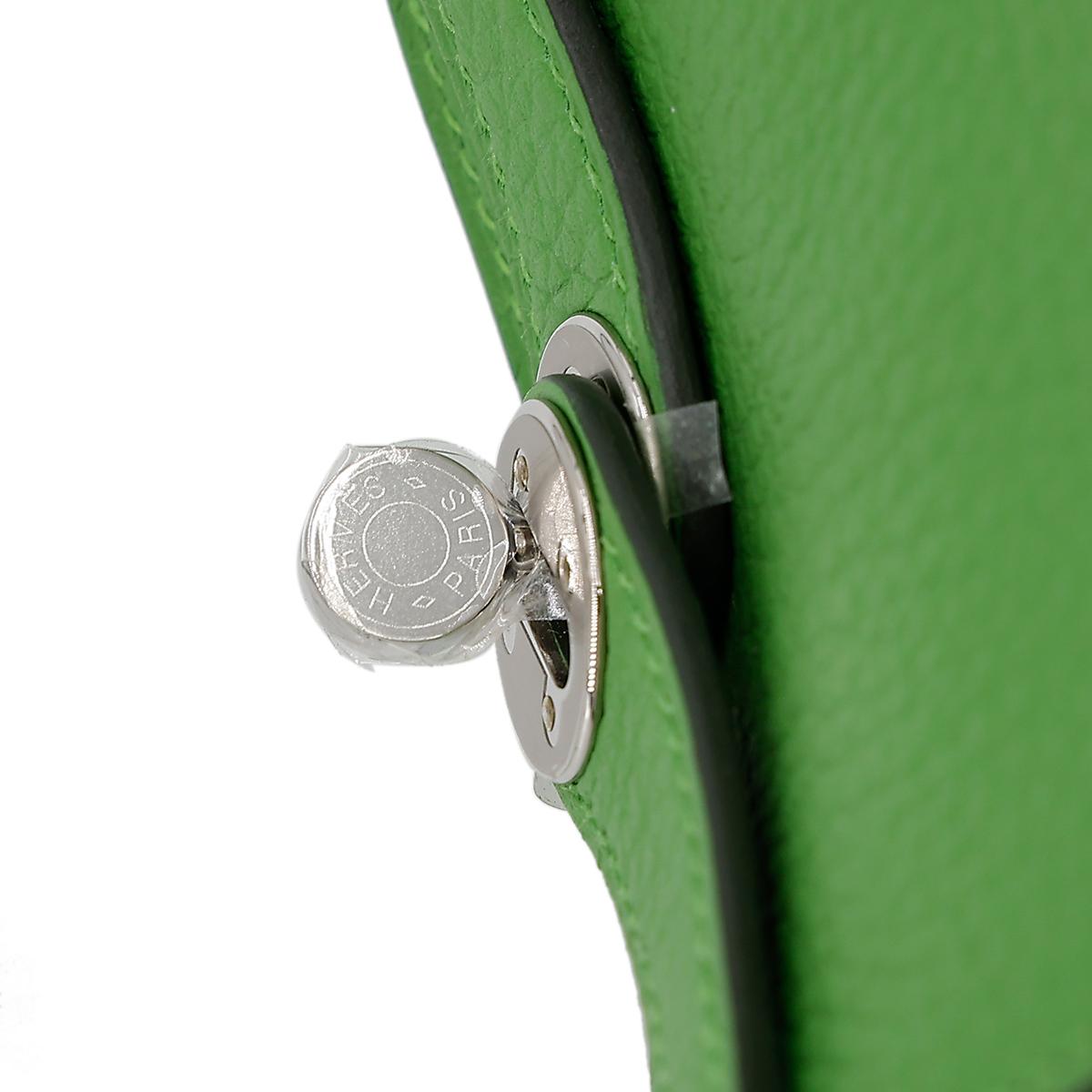 Unused ( Rank NS ) HERMÈS Mini Lindy Vert Yucca (A8) Clemence Palladium hardware B (2023) - 14