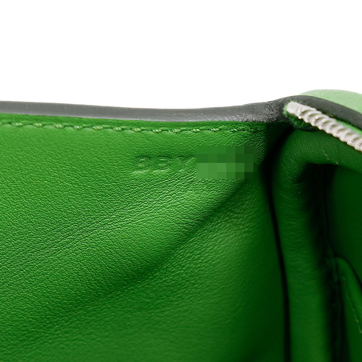 Unused ( Rank NS ) HERMÈS Mini Lindy Vert Yucca (A8) Clemence Palladium hardware B (2023) - 17