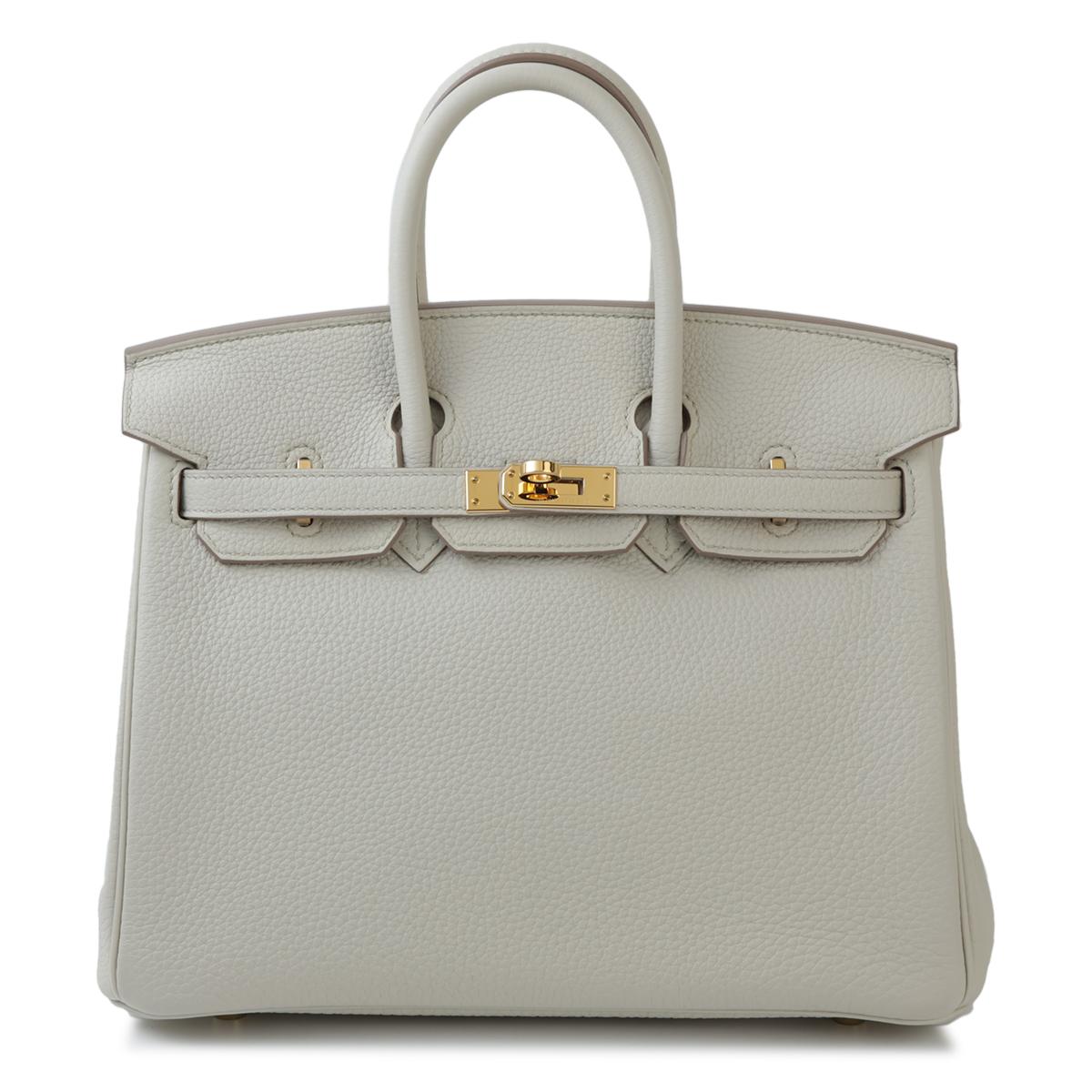 HERMÈS Birkin 25 handbag in Beton Togo leather with Gold hardware - 1