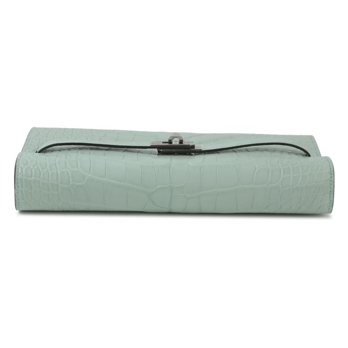 Unused ( Rank NS ) HERMÈS Kelly To Go Vert d’Eau (6U) Alligator Palladium hardware B (2023) - 7